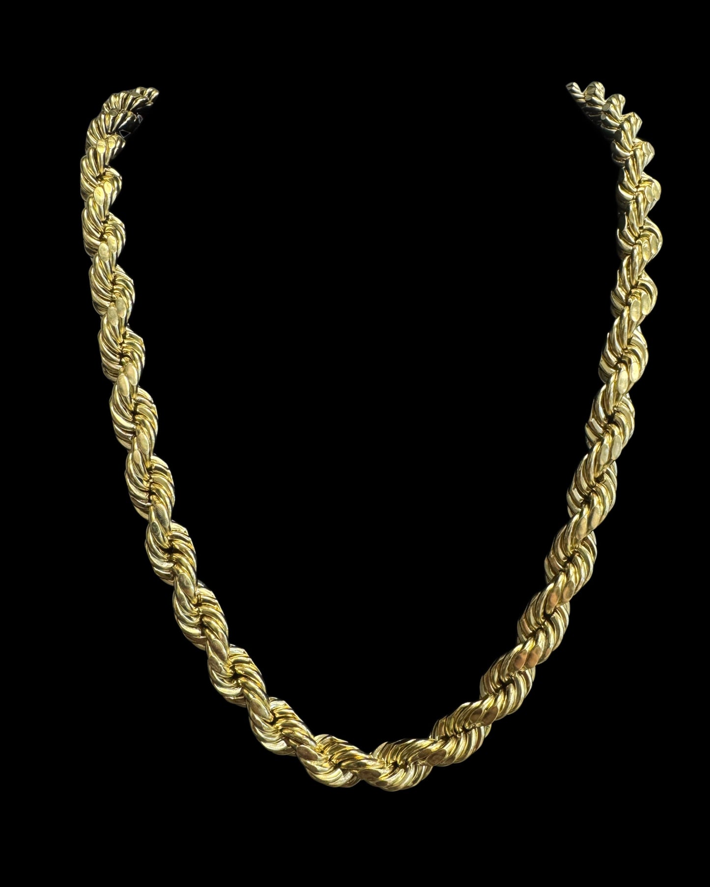 14K GOLD ROPE HOLLOW CHAIN (44.1GR 10MM 26")
