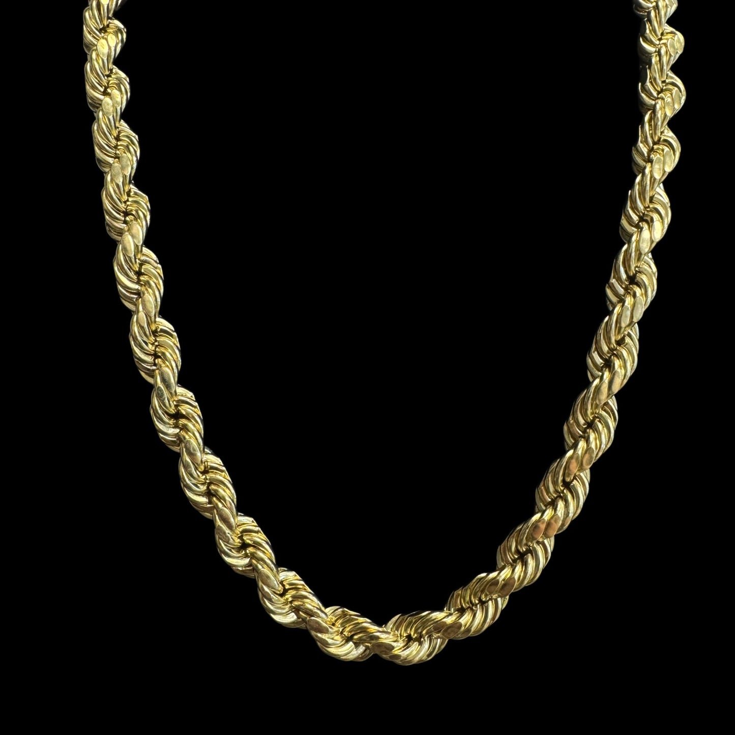 14K GOLD ROPE HOLLOW CHAIN (44.1GR 10MM 26")