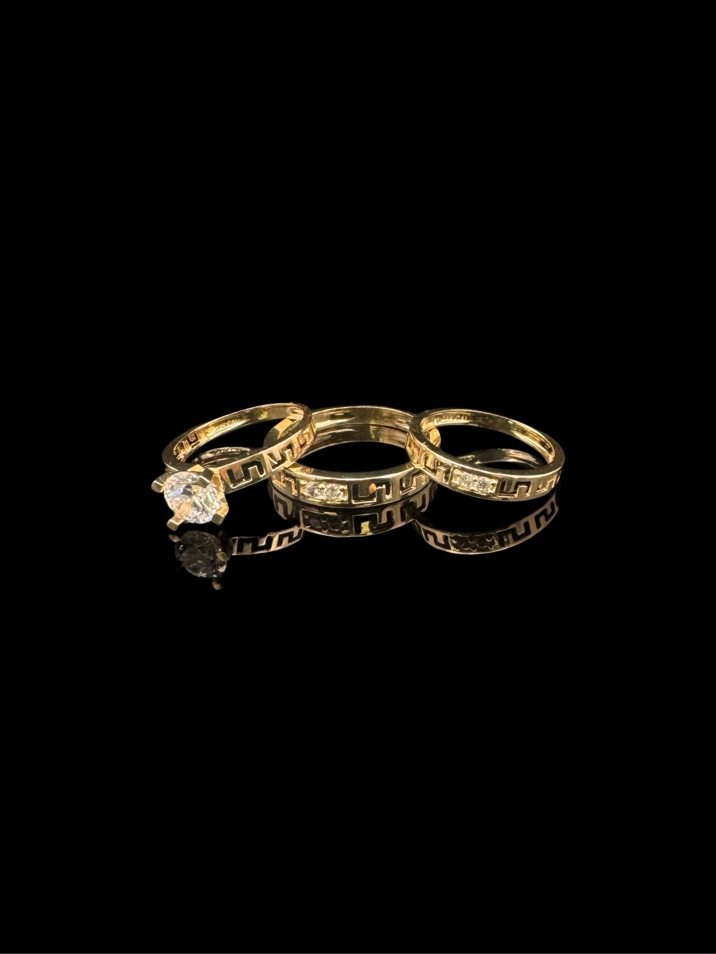14K GOLD ENGAGEMENT CZ RING (6.9GR W7" M10")