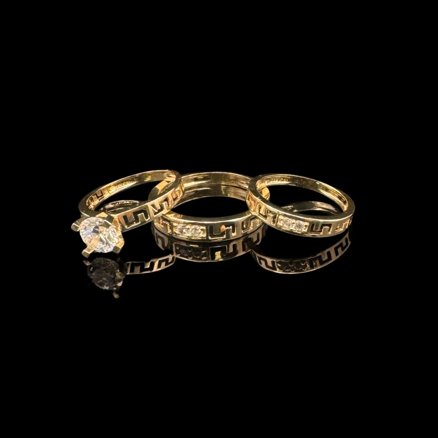 14K GOLD ENGAGEMENT CZ RING (6.9GR W7" M10")