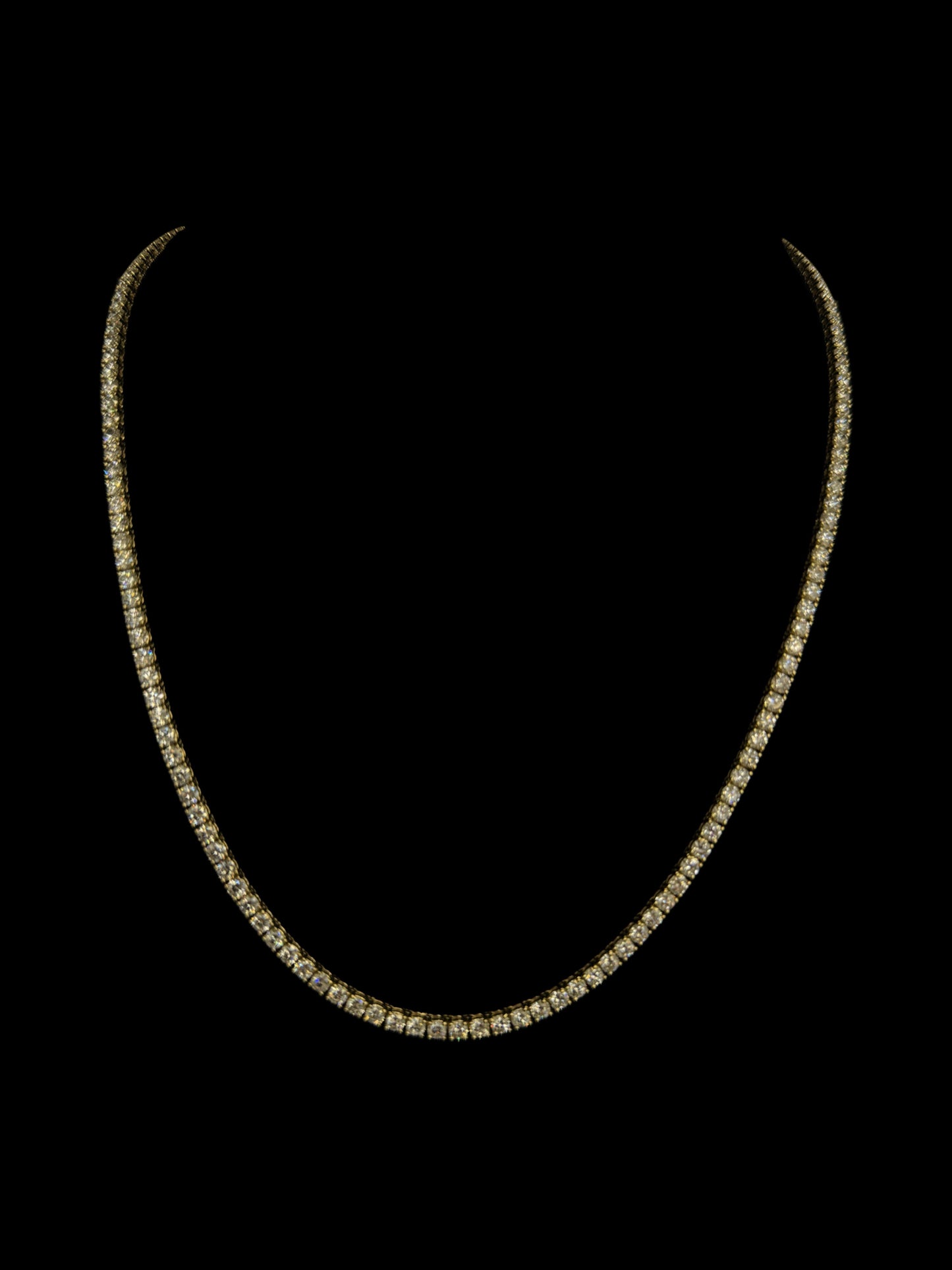 14K YELLOW GOLD TENNIS LAN DIAMOND CHAIN (23.3GR 3MM 14.92CT 20"