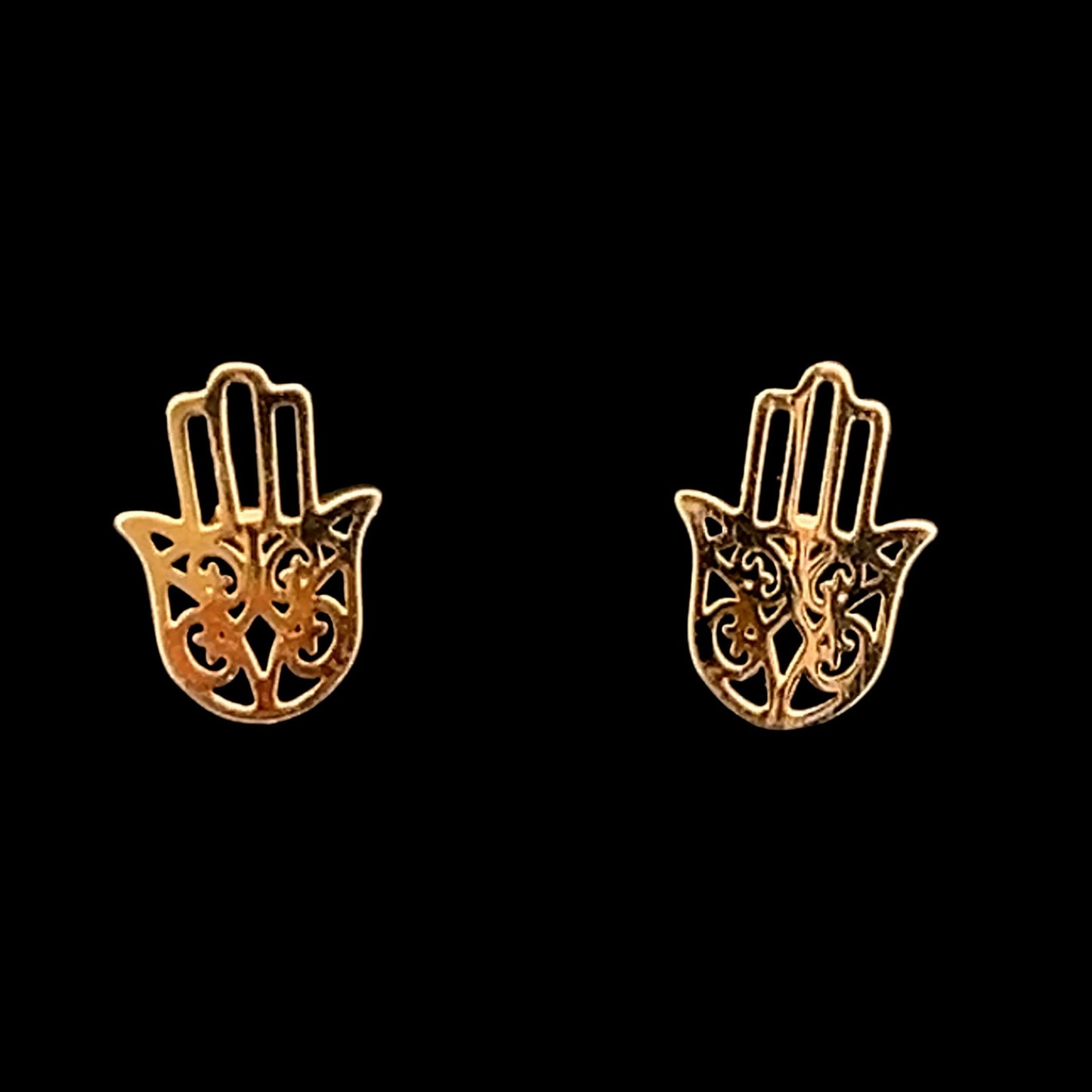 14K HAMSA EARRINGS GOLD