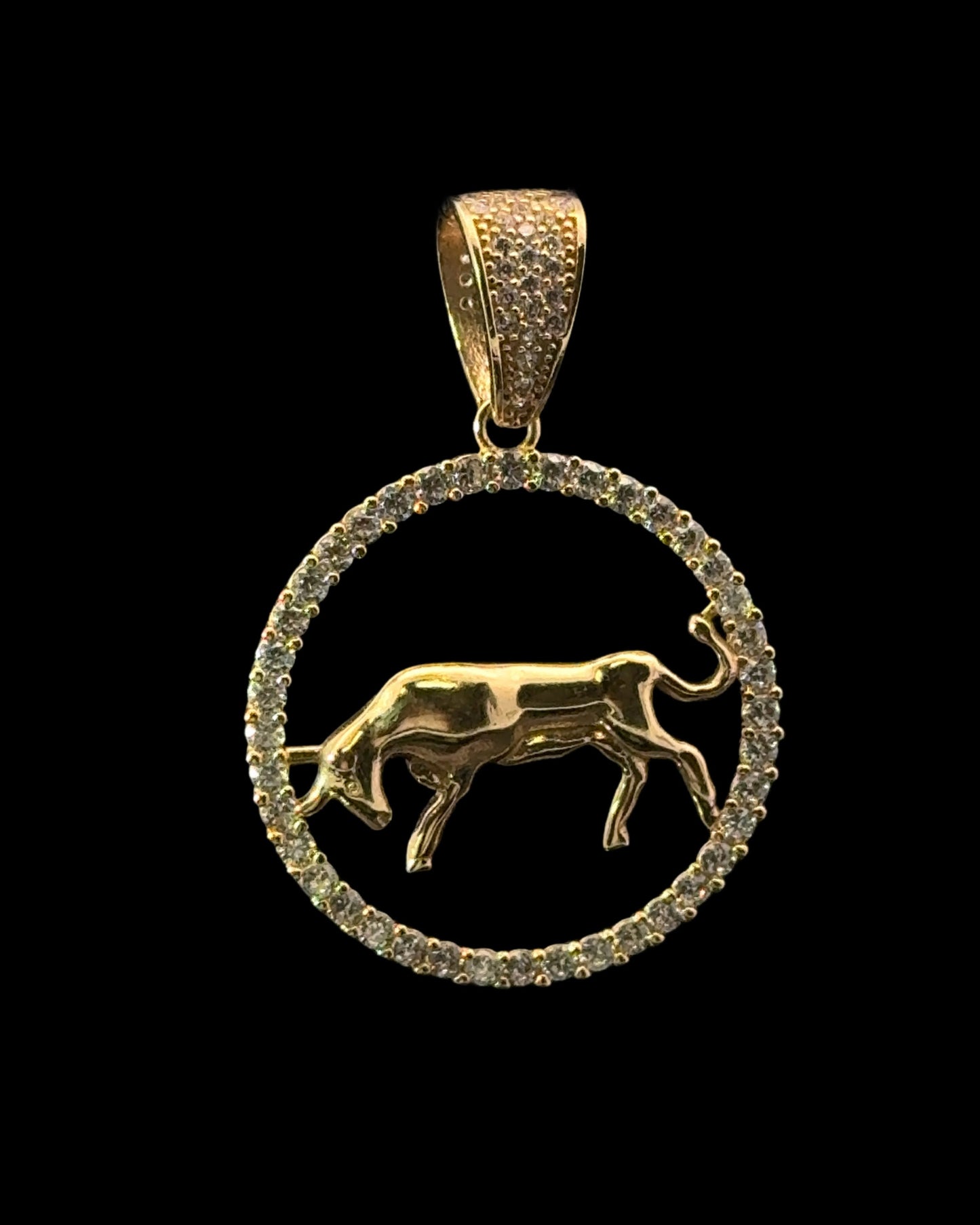 PENDANT SIGNO ZODIACO TAURO CZ 4.2GR 14K