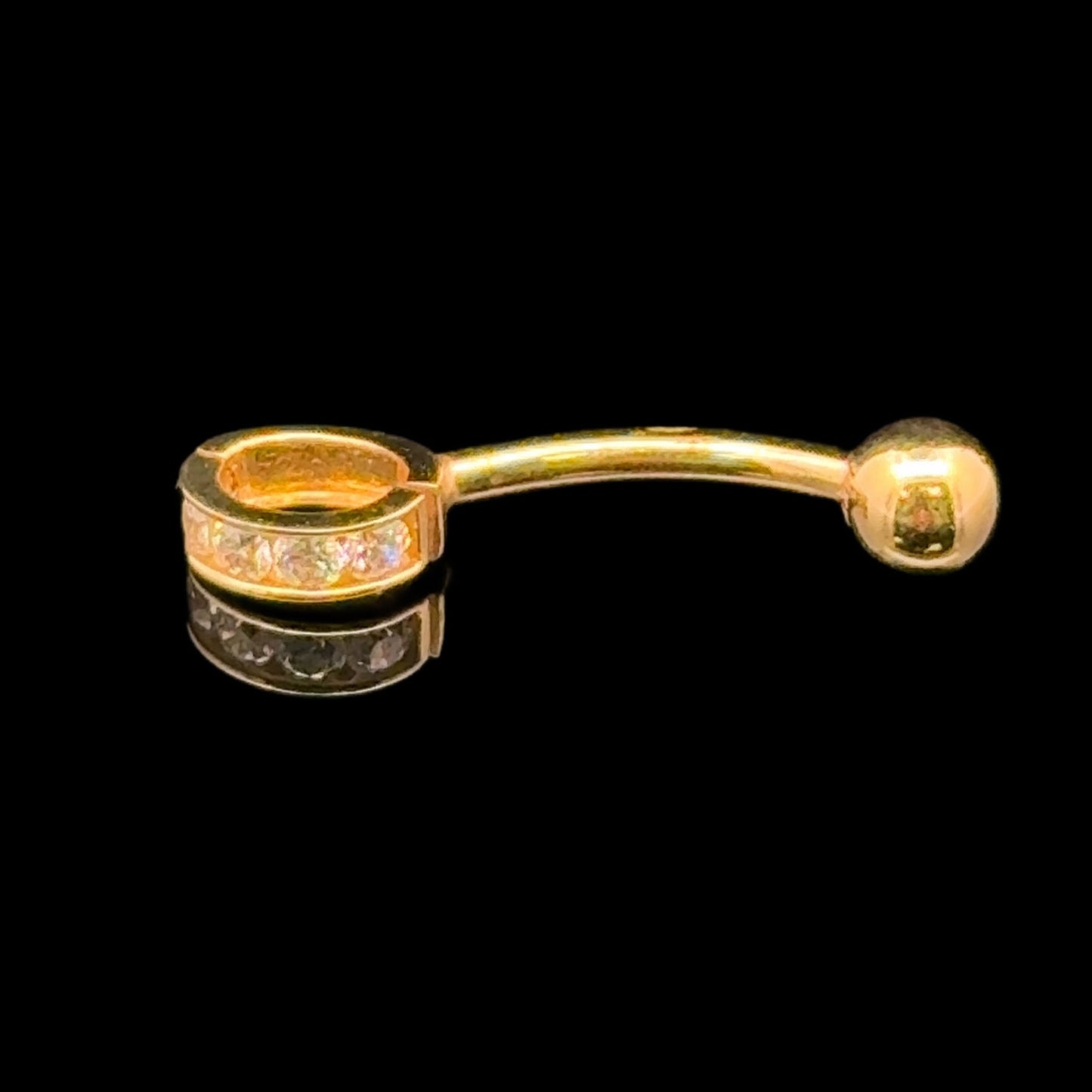 14K FLAT CIRCLE NAVEL PIERCING