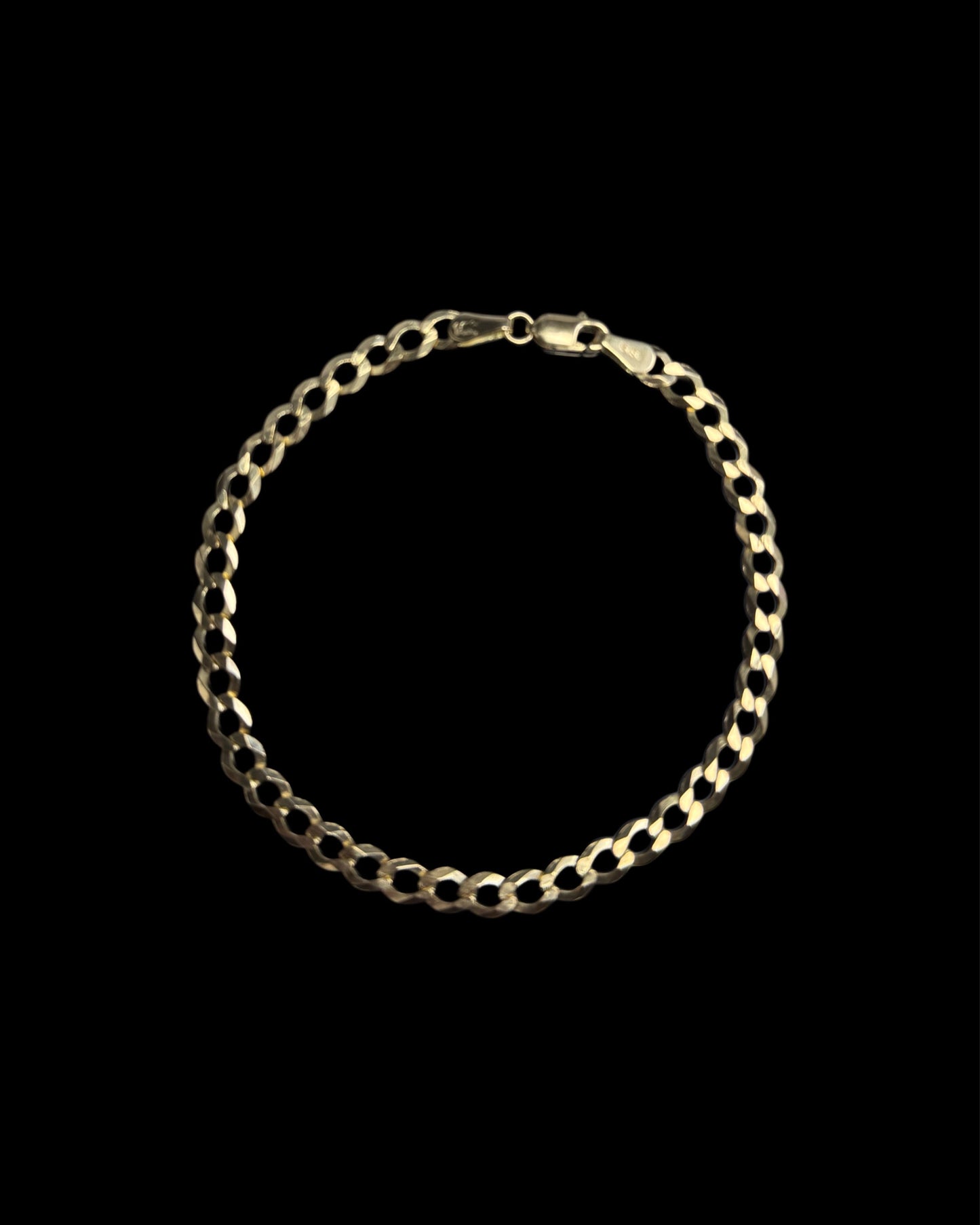 14K GOLD SOLID CUBAN BRACELET (2.1GR 3MM 7")