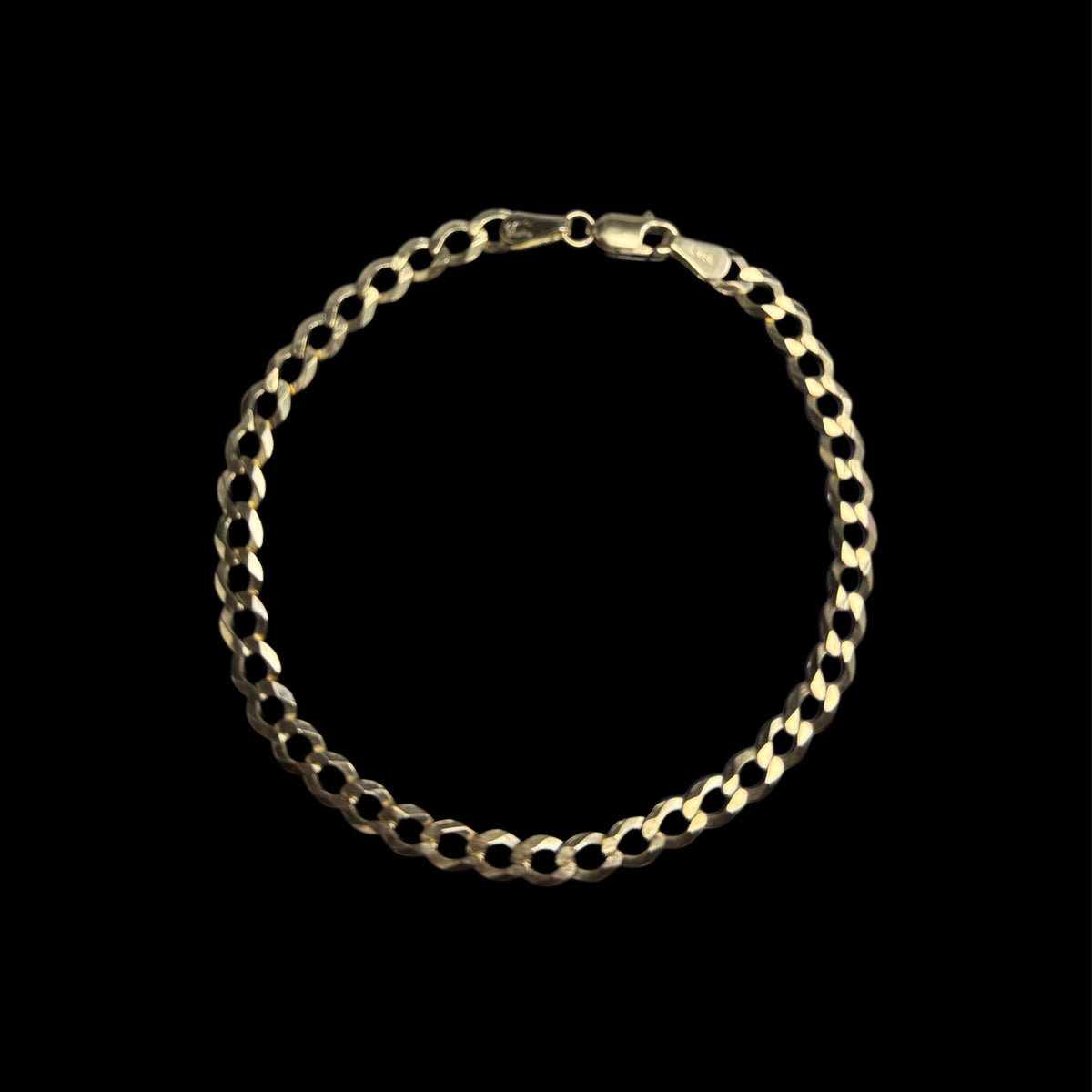 14K GOLD SOLID CUBAN BRACELET (2.1GR 3MM 7")