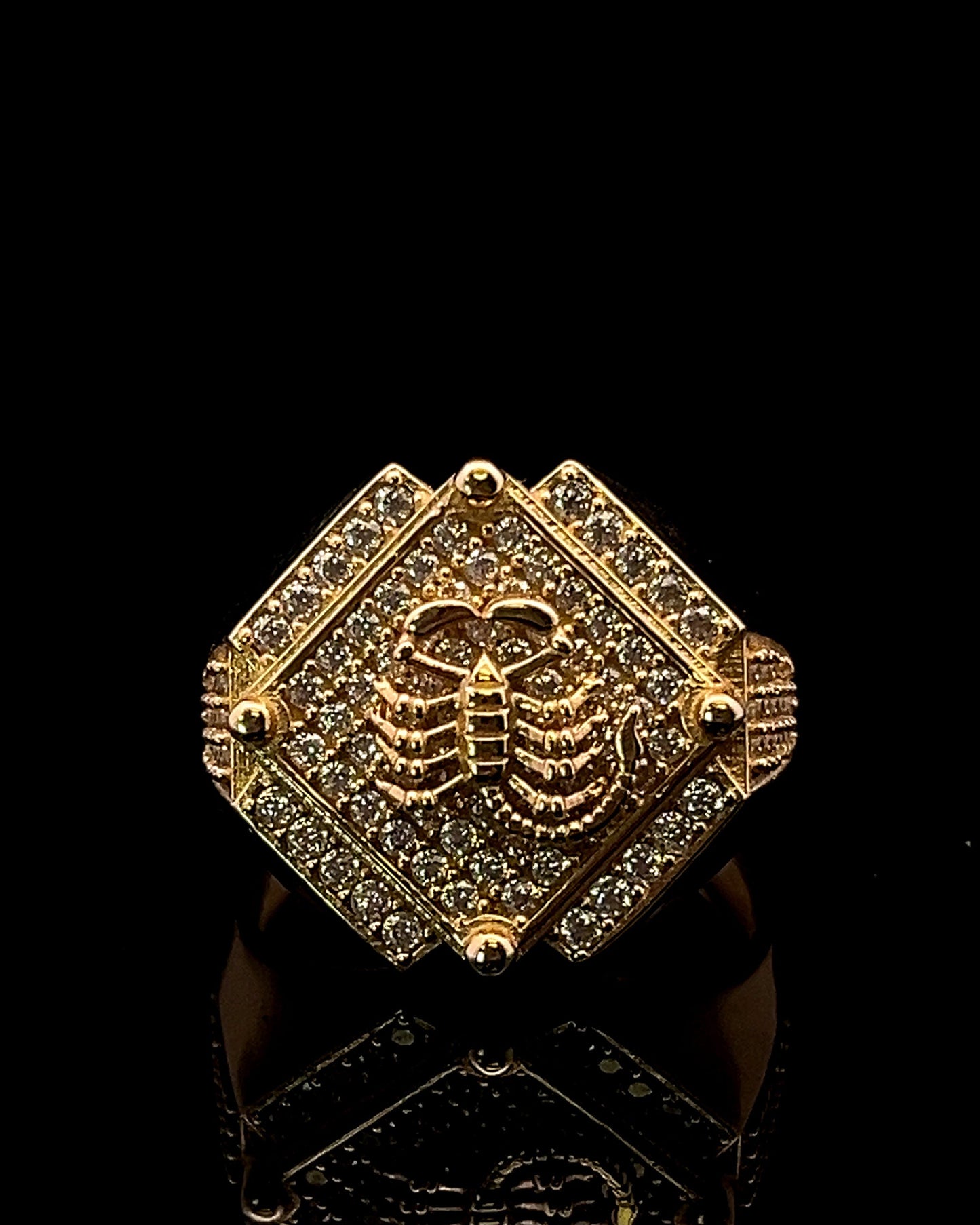 ANILLO ESCORPION CZ 6.1GR 14K 10"