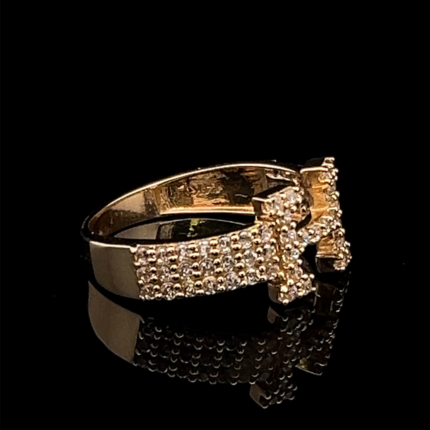 14K RING H CZ (2.2GR 7")