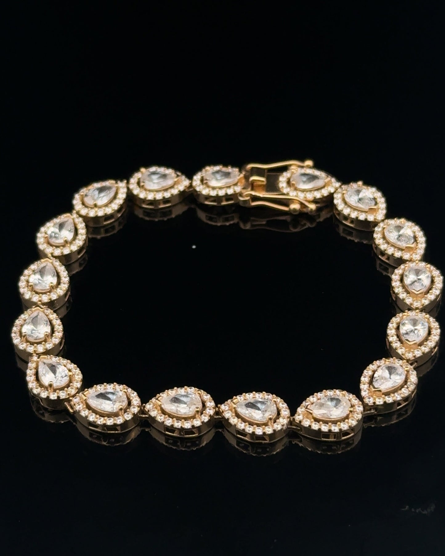 BRAZALETE ZIRCONIA 13.6GR 7.8MM 14K 7"