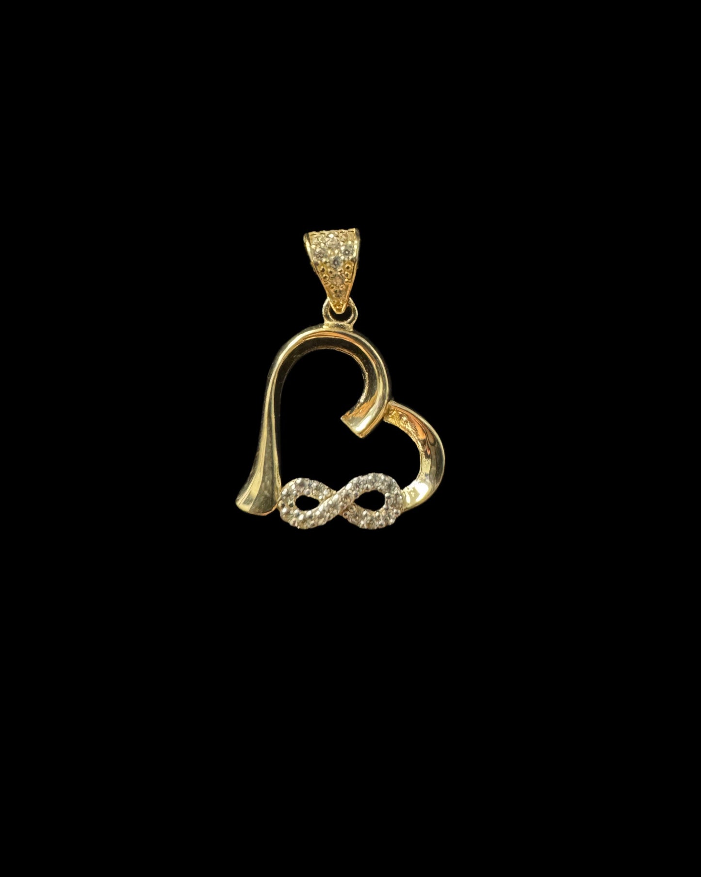 PENDANT CORAZON INFINITO CZ 1.5GR 14K