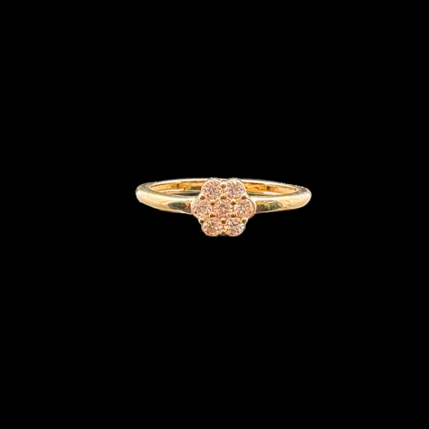 14K FLOWER RING CZ (1.7GR 7")
