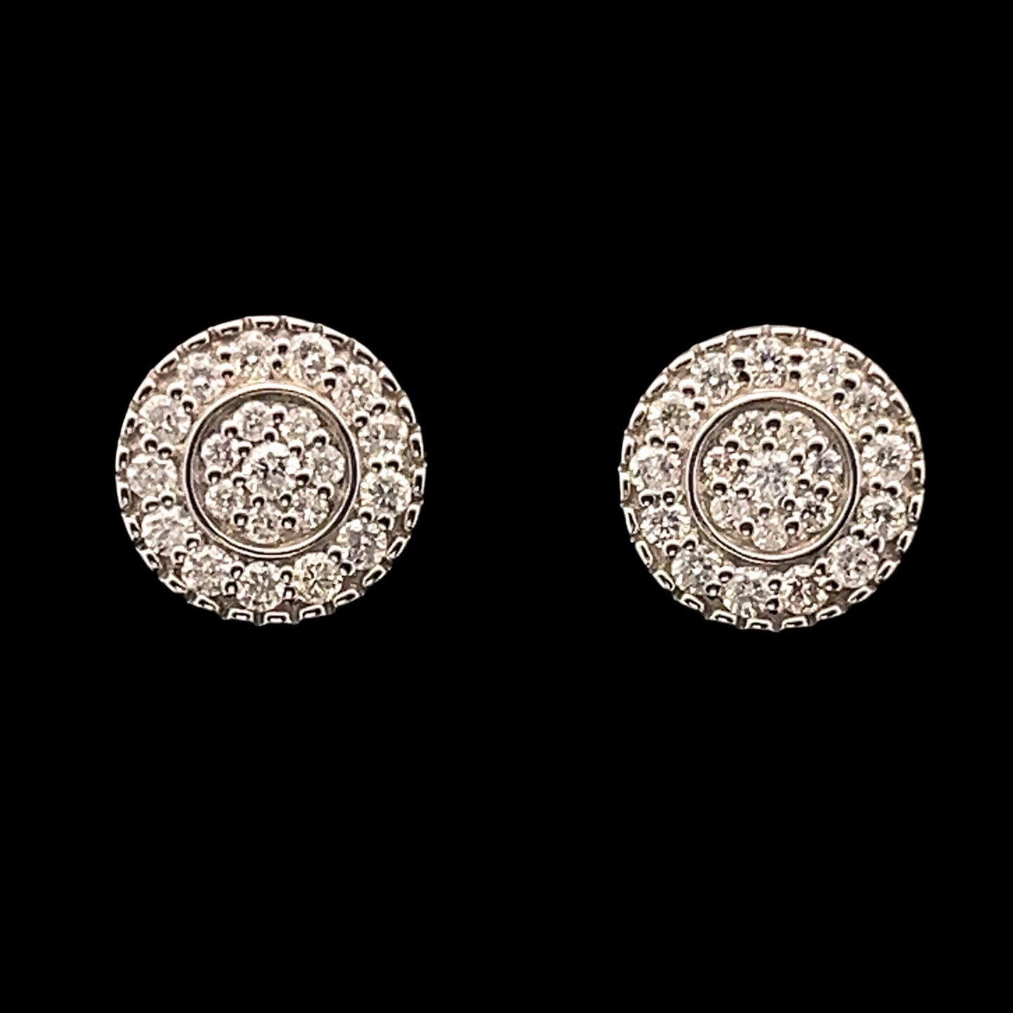 14K STERLING WHITE EARRINGS (0.525CT 10.27MM)