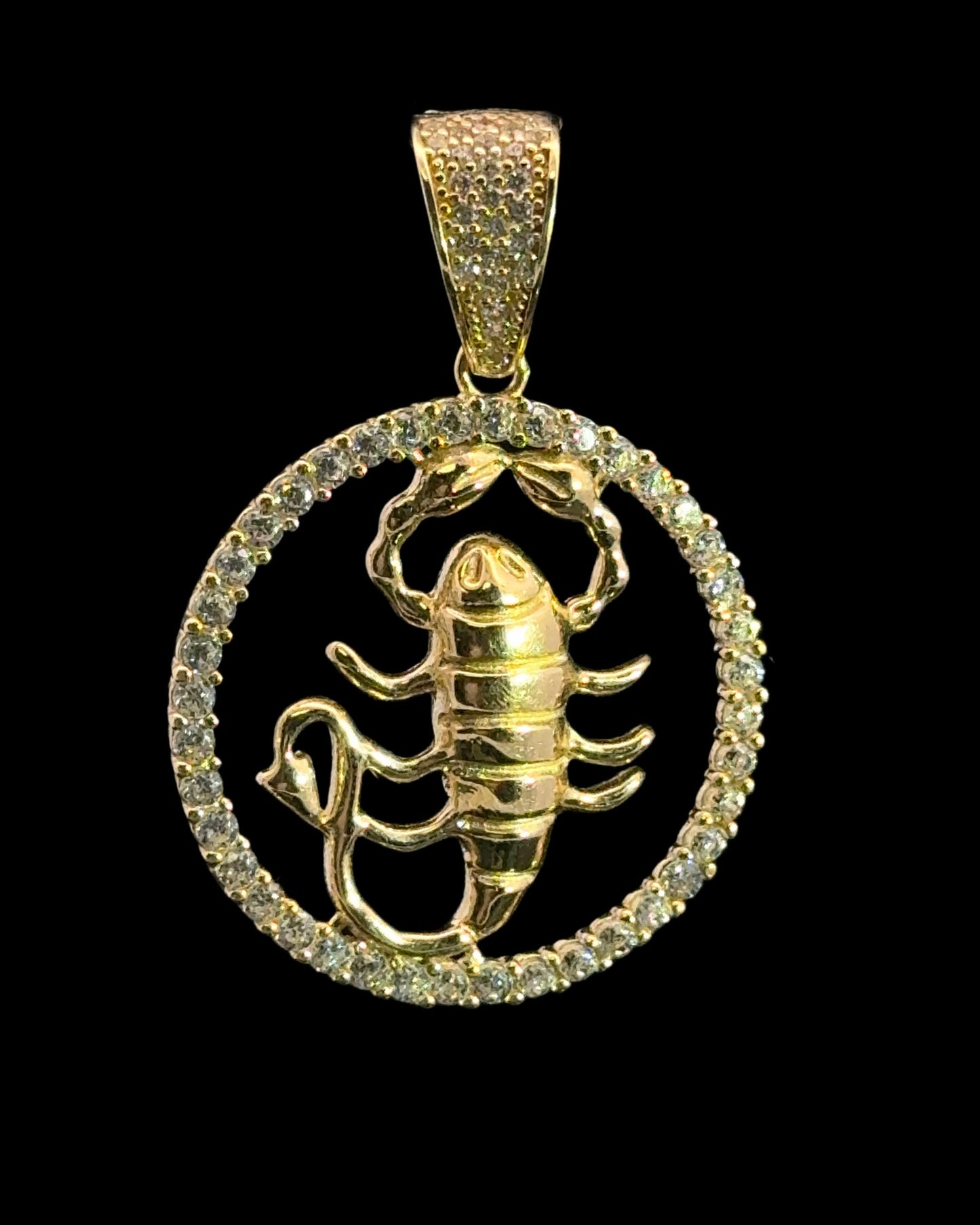 PENDANT SIGNO ZODIACO ESCORPIO CZ 4.9GR 14K