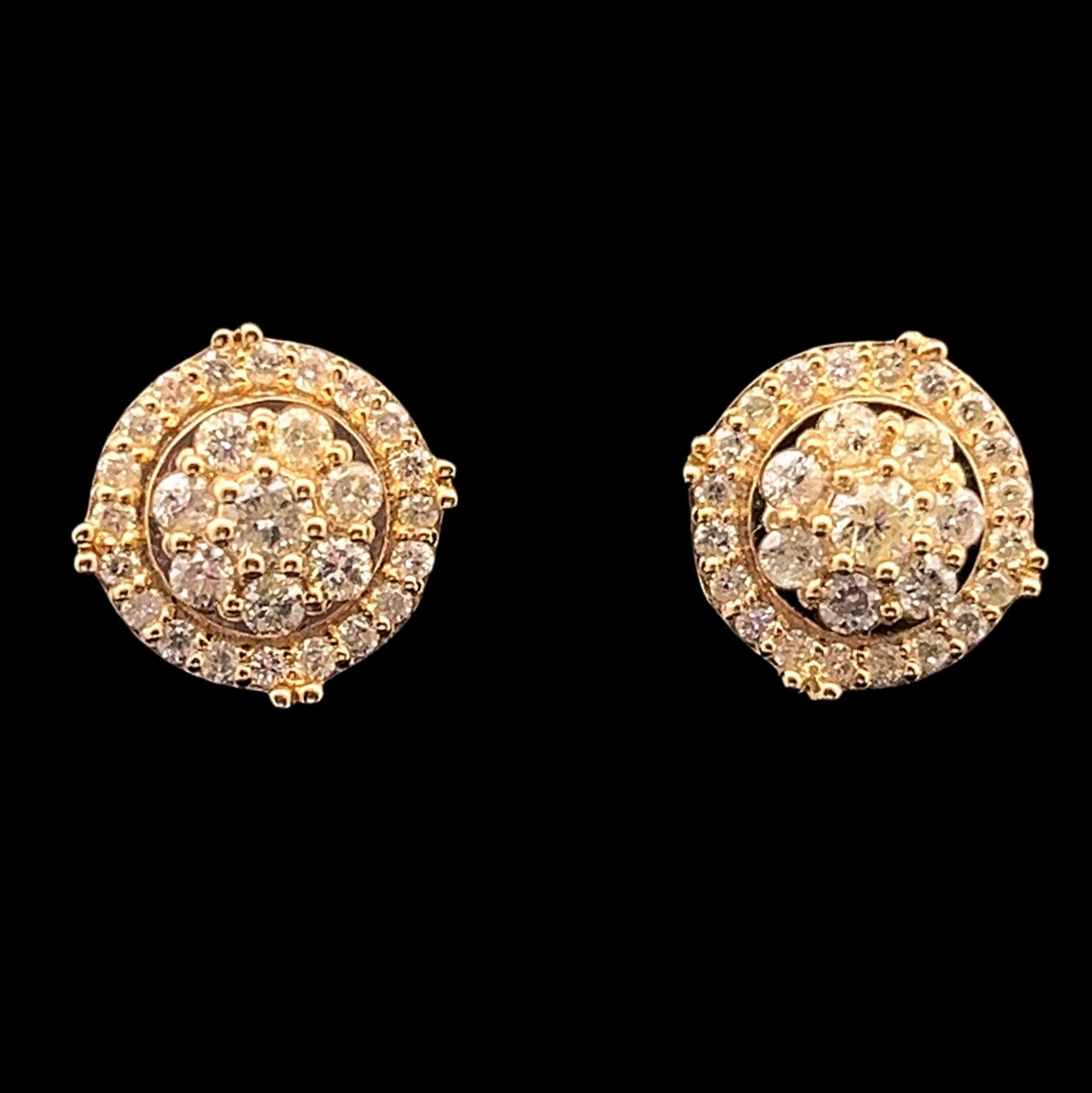 ARETES DIAMONDS FLOR AMARILLO 1.58CT 14K