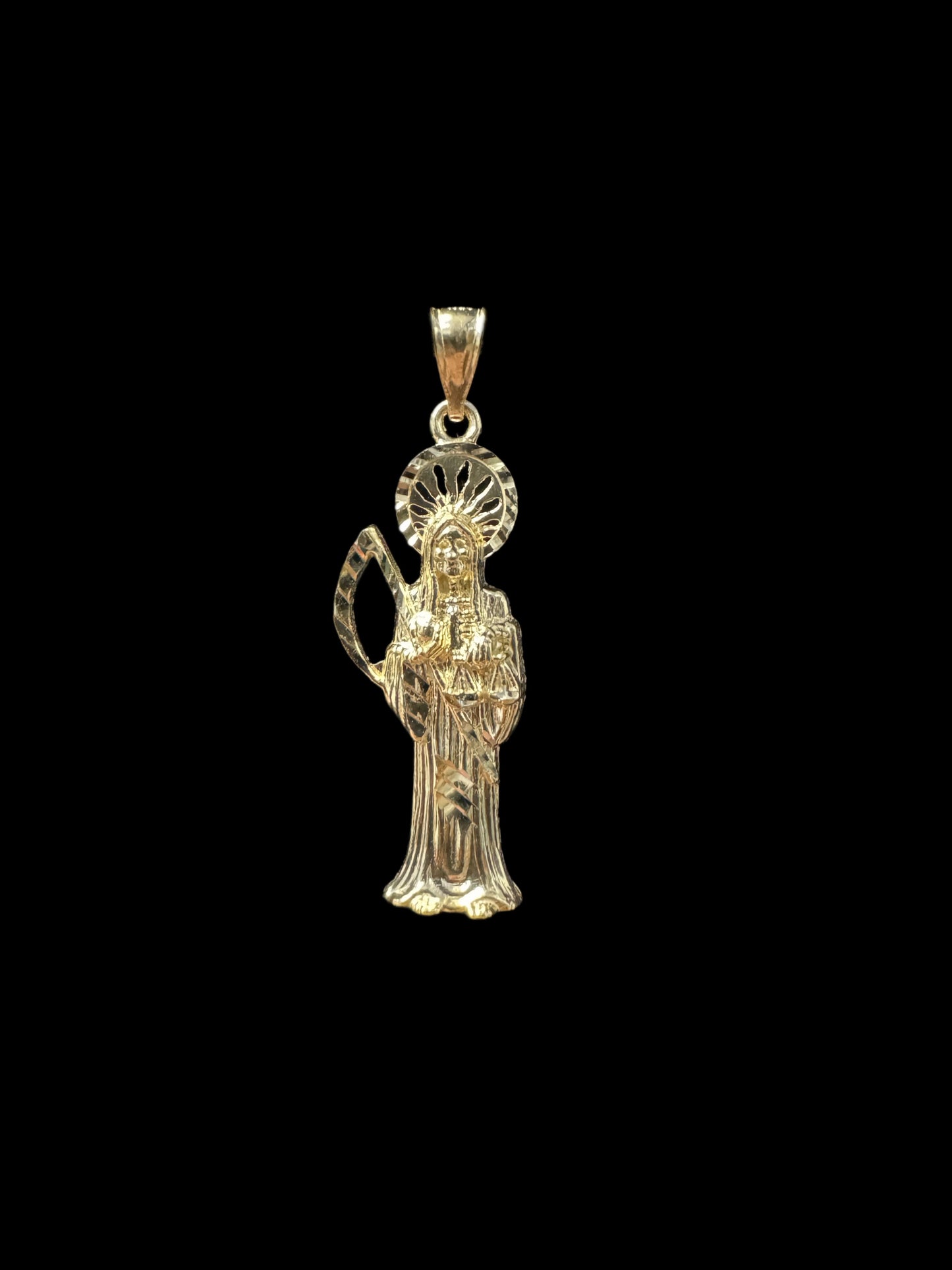 PENDANT SMALL SANTA MUERTE 1.8GR 14K