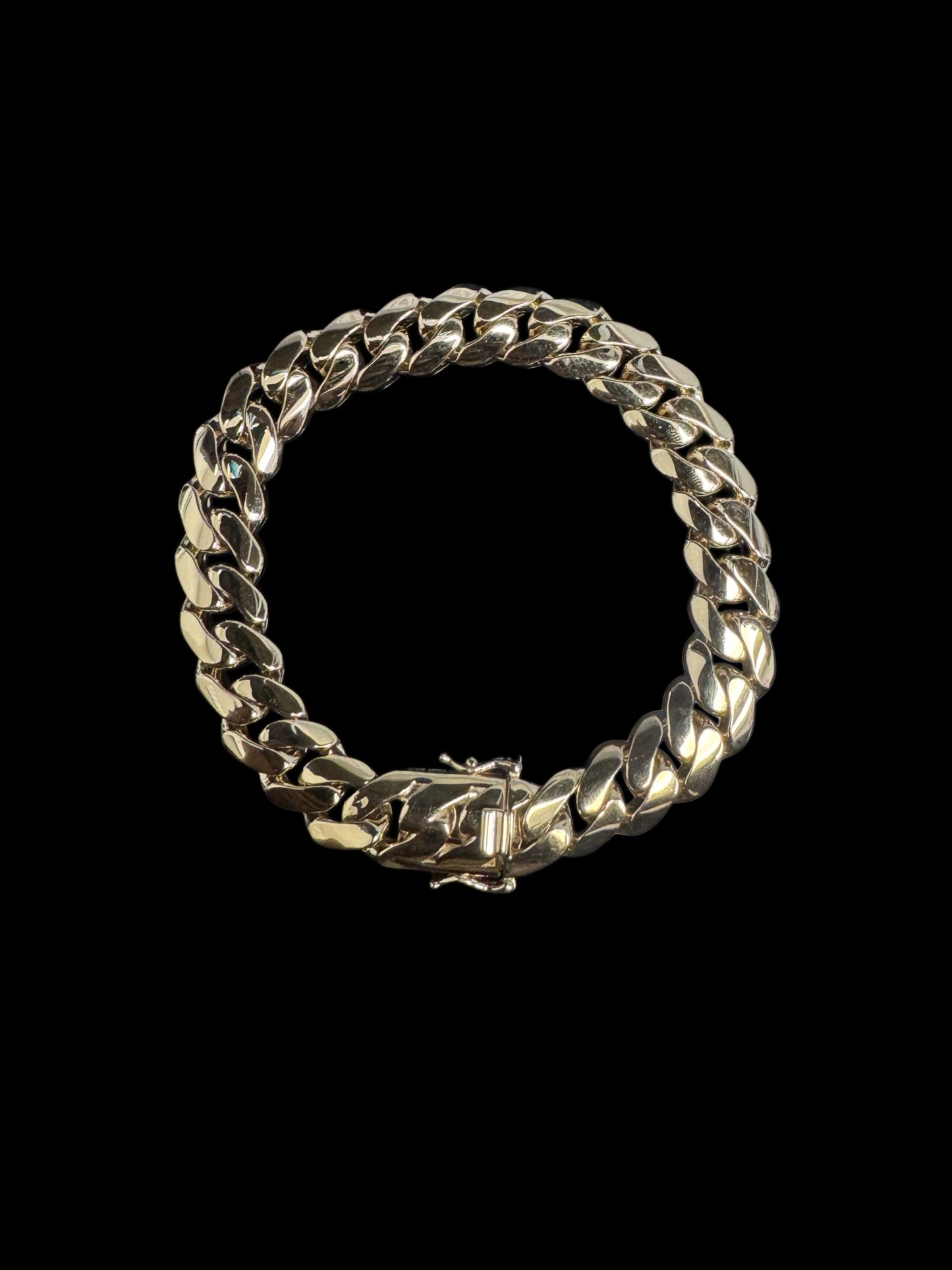 14K GOLD CUBAN SEMI-SOLID BRACELET (17.3GR 11MM 8.5")