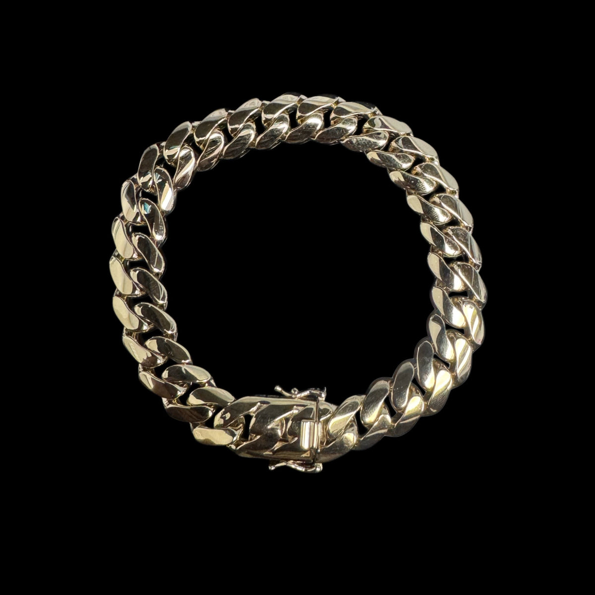 14K GOLD CUBAN SEMI-SOLID BRACELET (17.3GR 11MM 8.5")