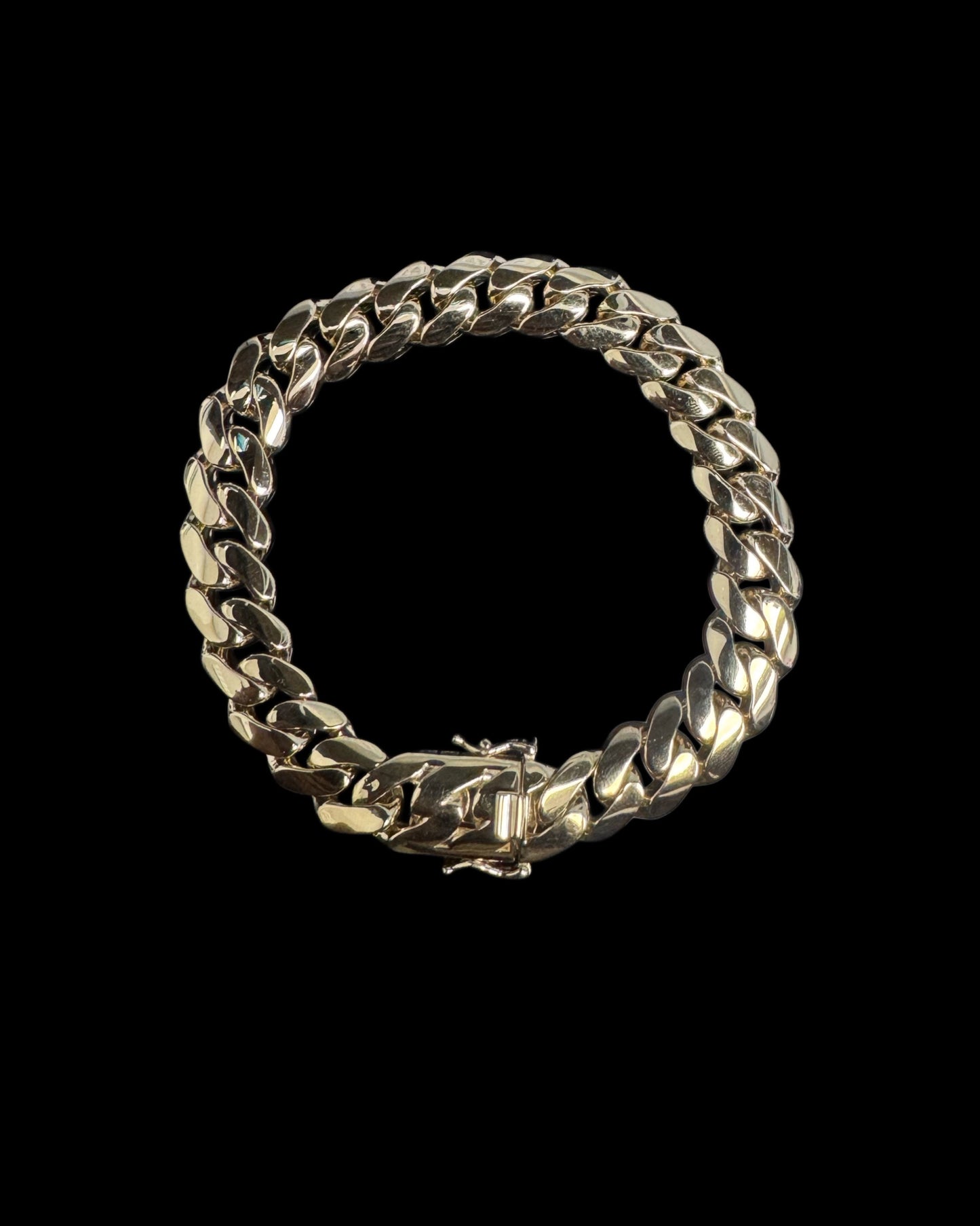 14K GOLD CUBAN SEMI-SOLID BRACELET (17.8GR 11MM 8.5")