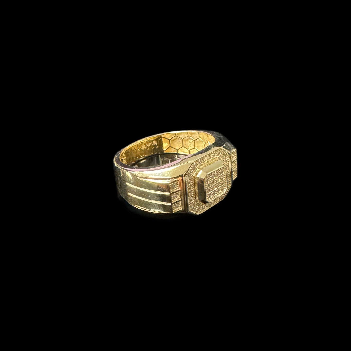 14K RELIEF MOISSANITE RING (5.1GR 11")
