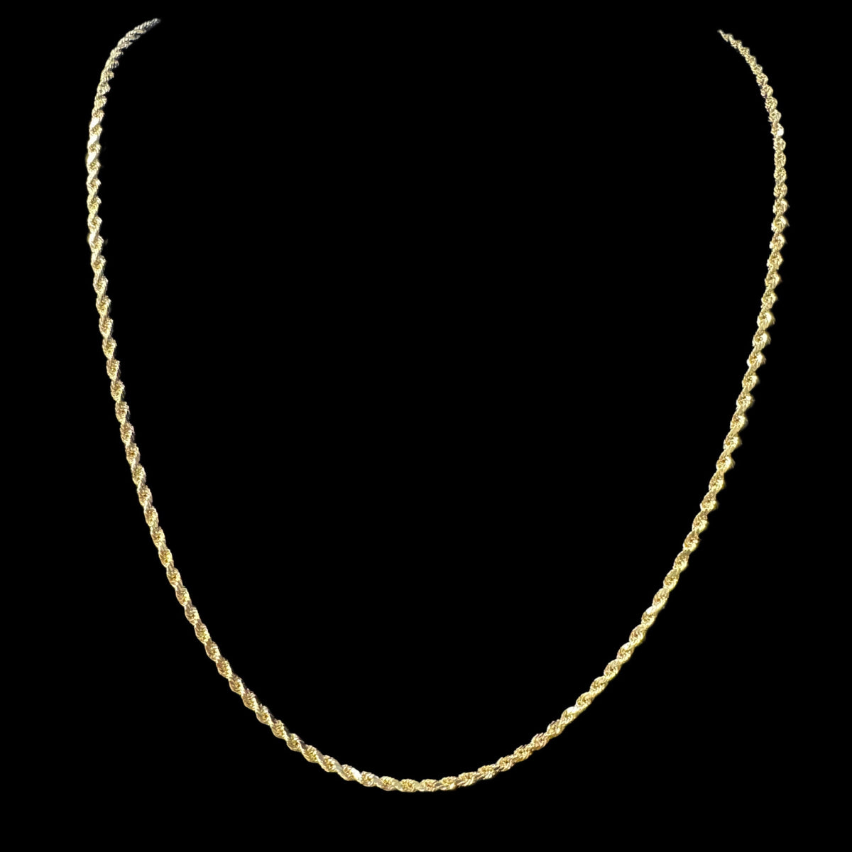 14K HOLLOW ROPE CHAIN (4GR 2MM 24")