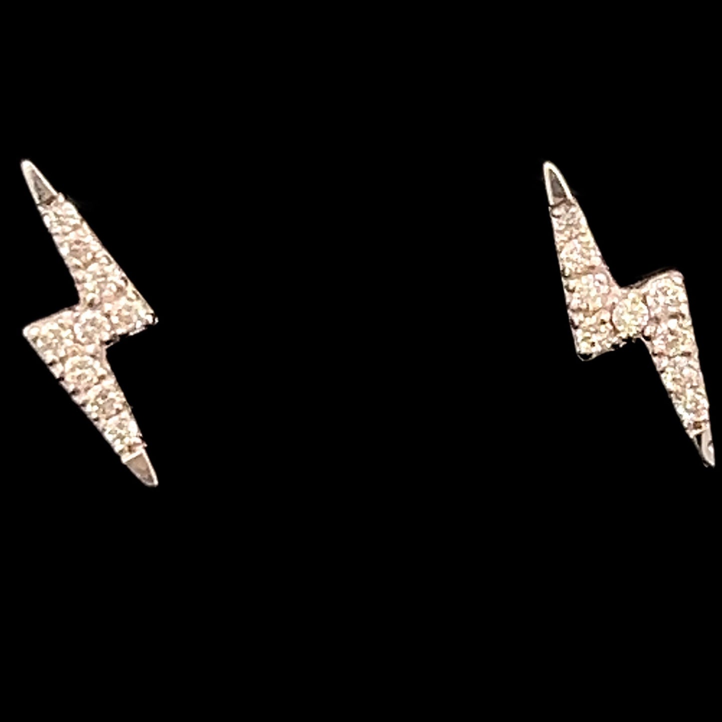 14K LIGHTNING BOLT EARRINGS 1CT