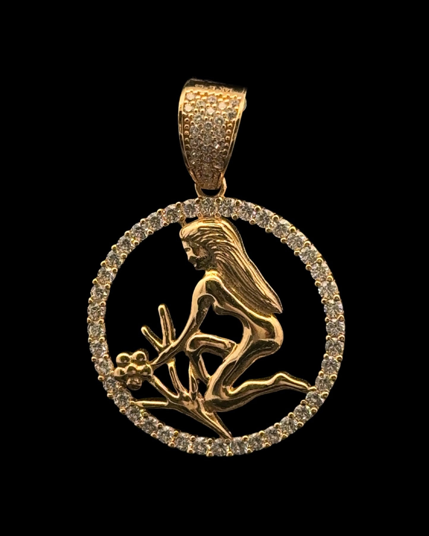 PENDANT SIGNO ZODIACO VIRGO CZ CZ 4.3GR 14K