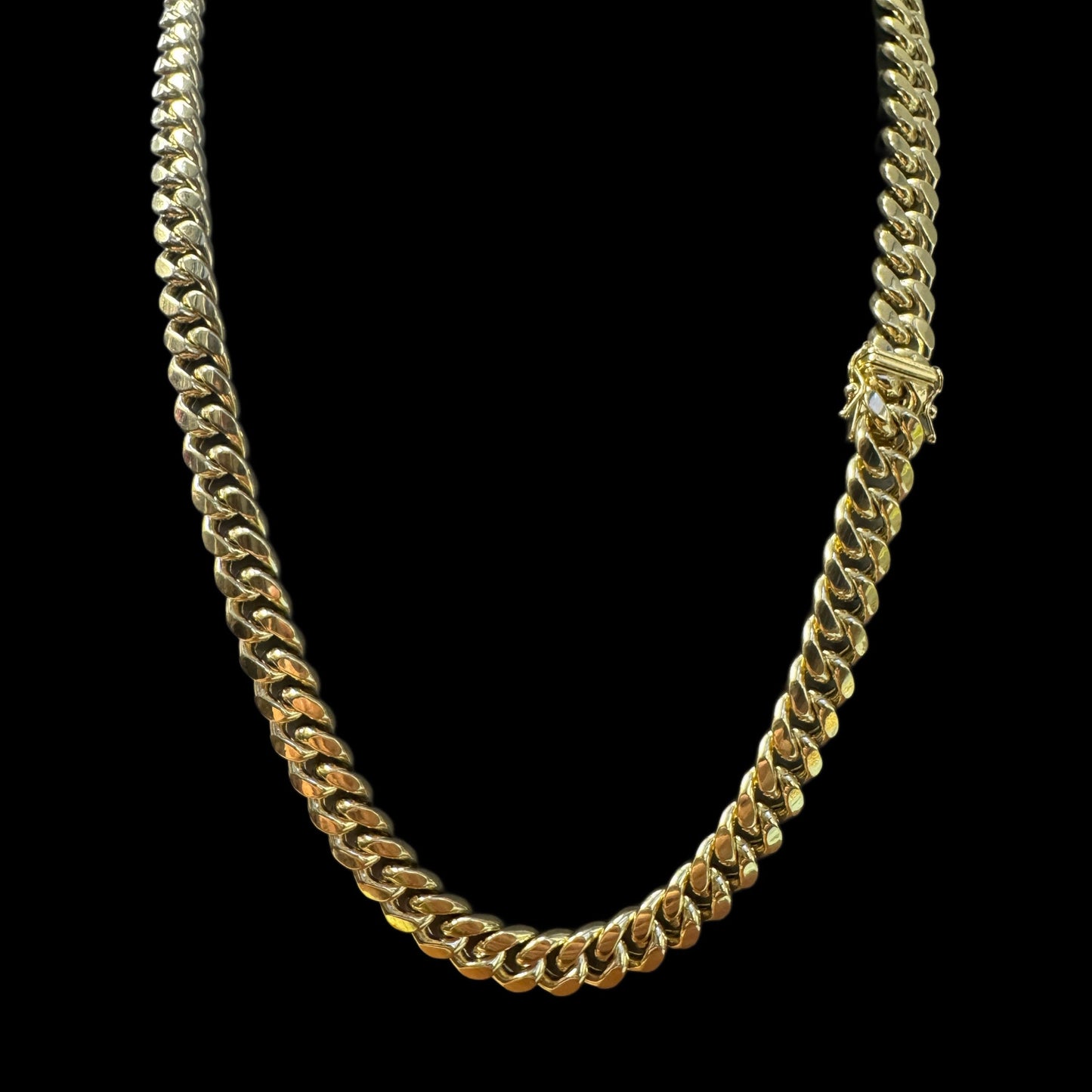 14K SEMI-SOLID CUBAN CHAIN (50.3GR 8.7MM 22")