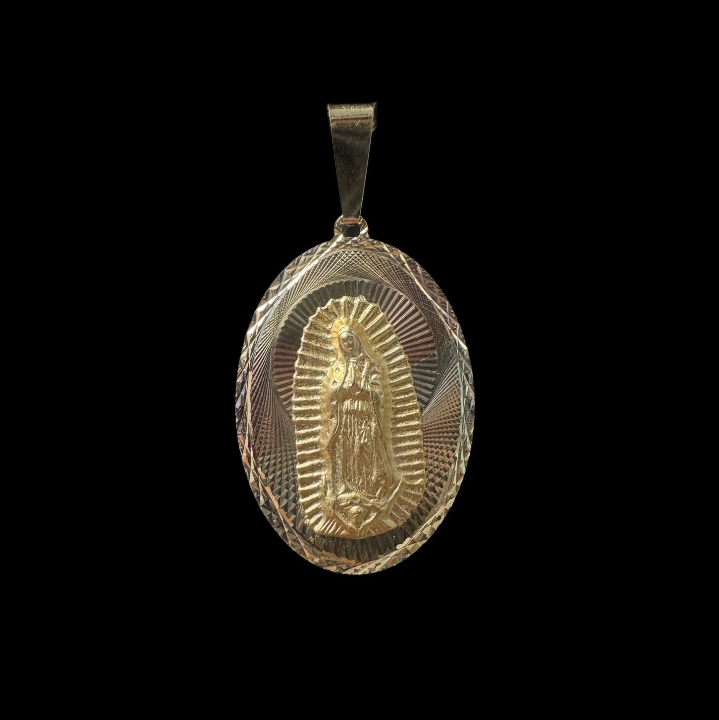 14K TWO-TONE VIRGIN MARY PENDANT (2.8GR)