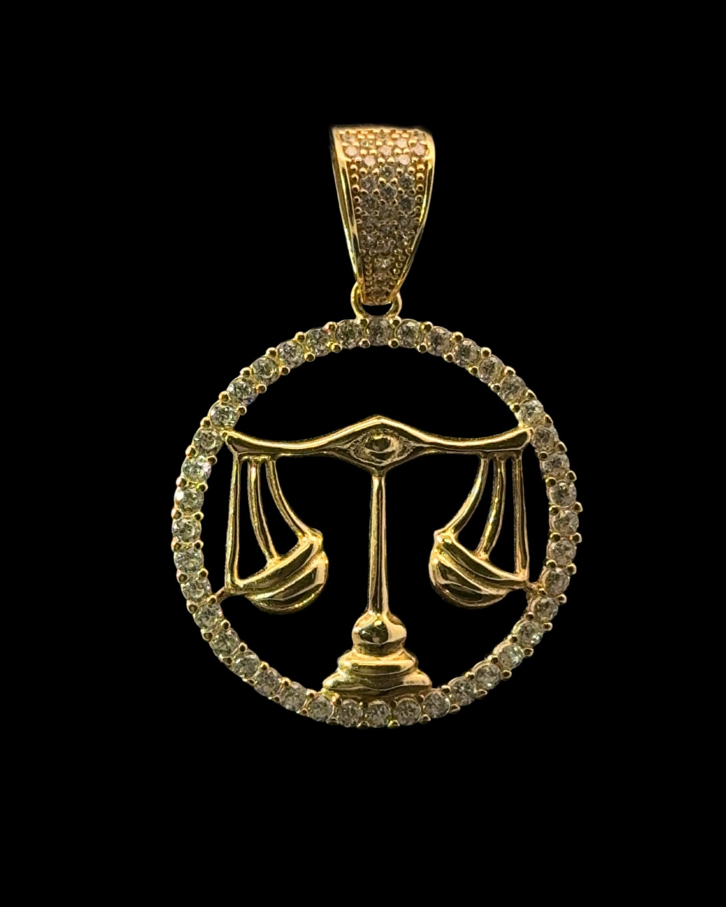 PENDANT SIGNO ZODIACO LIBRA CZ 4.7GR 14K