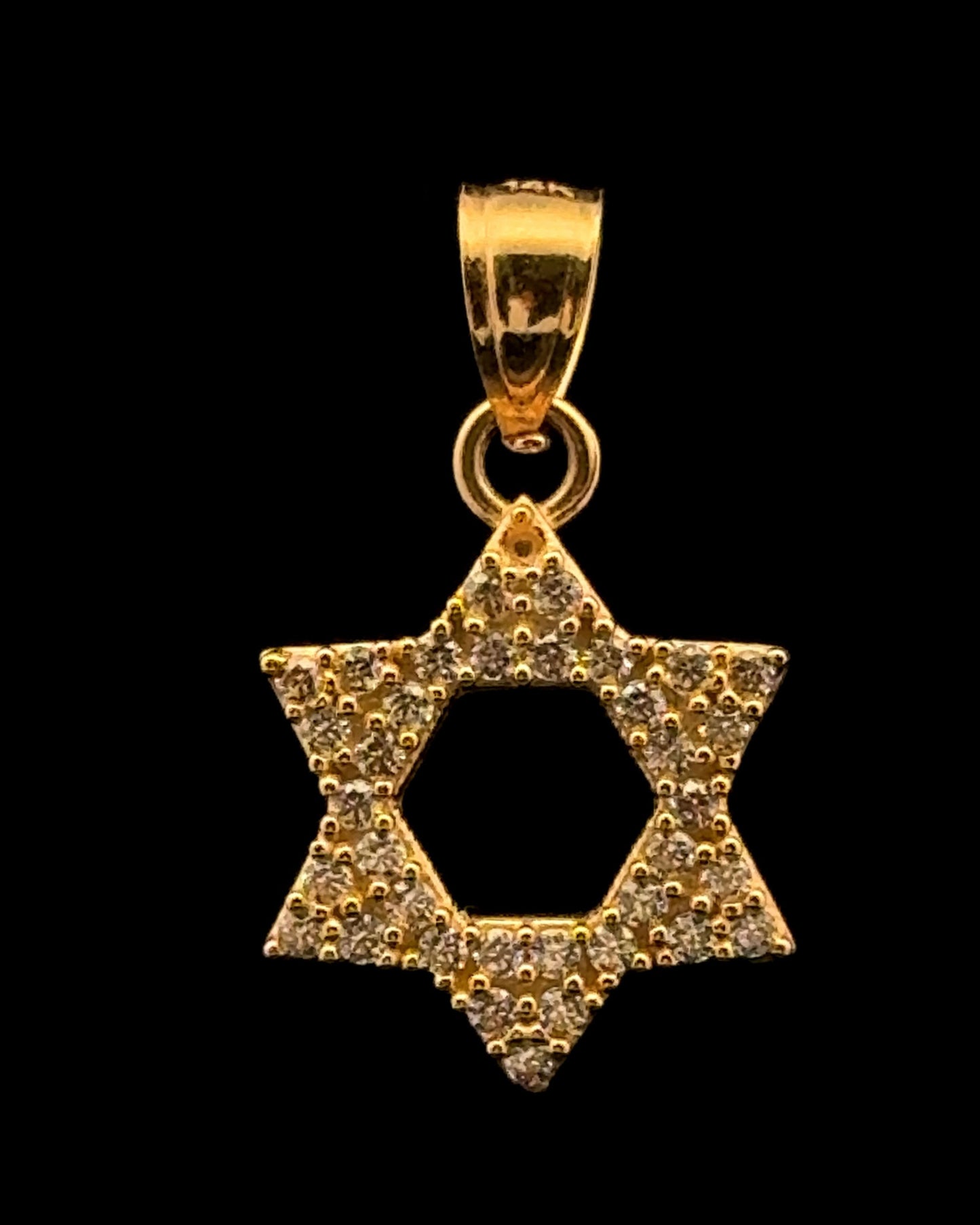 Star Of David Pendant (CZ) 1.5GR 14K