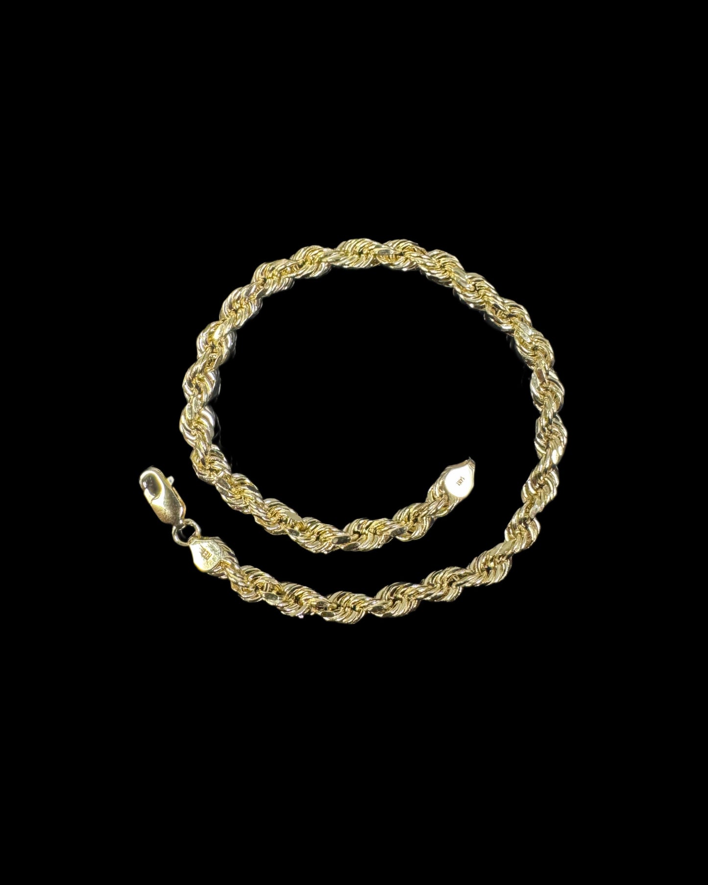 BRACELET ROPE AMARILLO 4.2GR 5MM 14K 8.5"