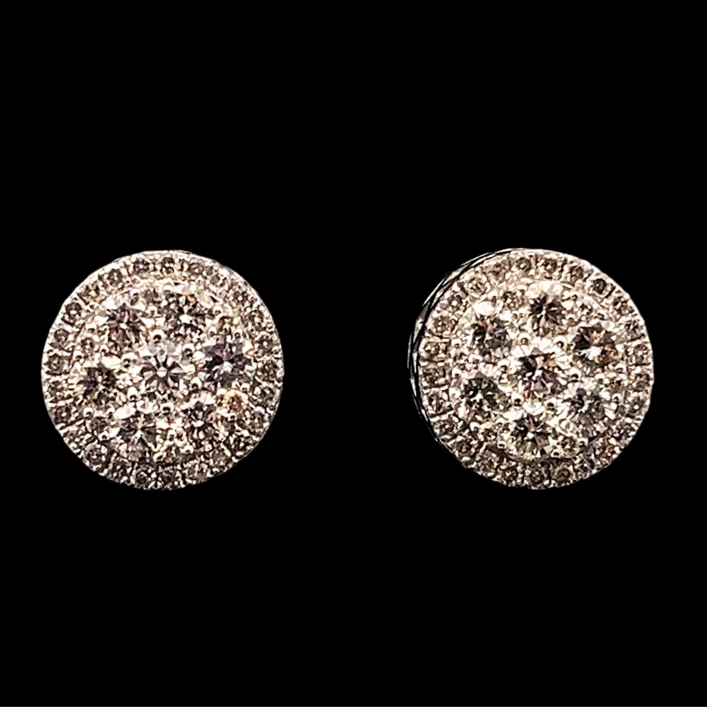 ARETES FLOR 3D AMARILLO MEDIUM 1.05CT 14K