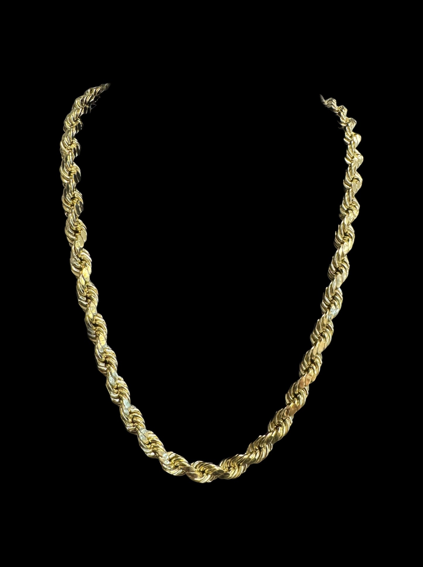 14K GOLD ROPE HOLLOW CHAIN (32.4GR 8MM 24")