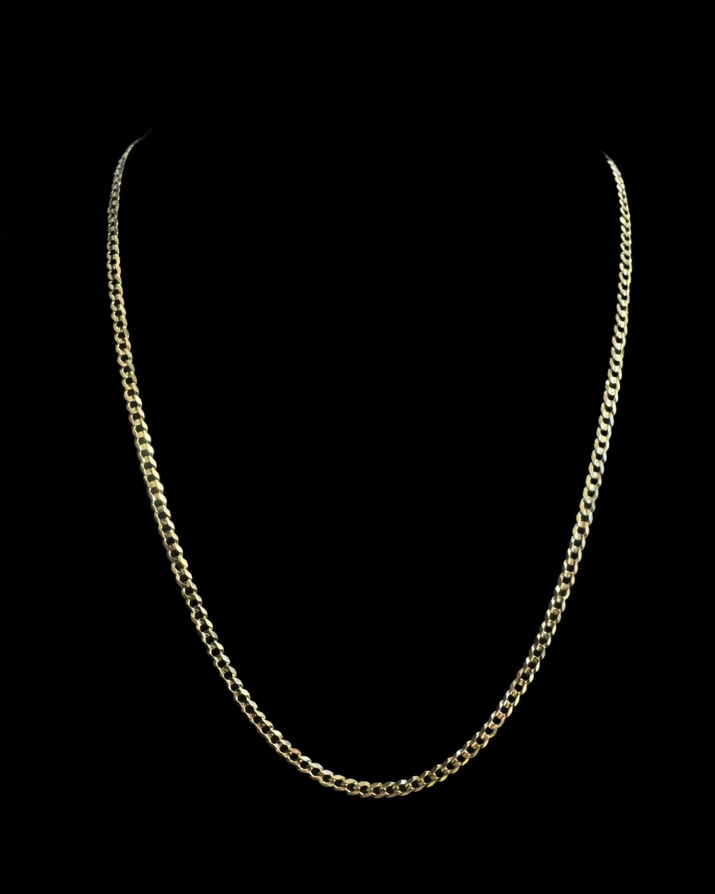 14K GOLD SOLID CUBAN CHAIN (6GR 3.3MM 22")