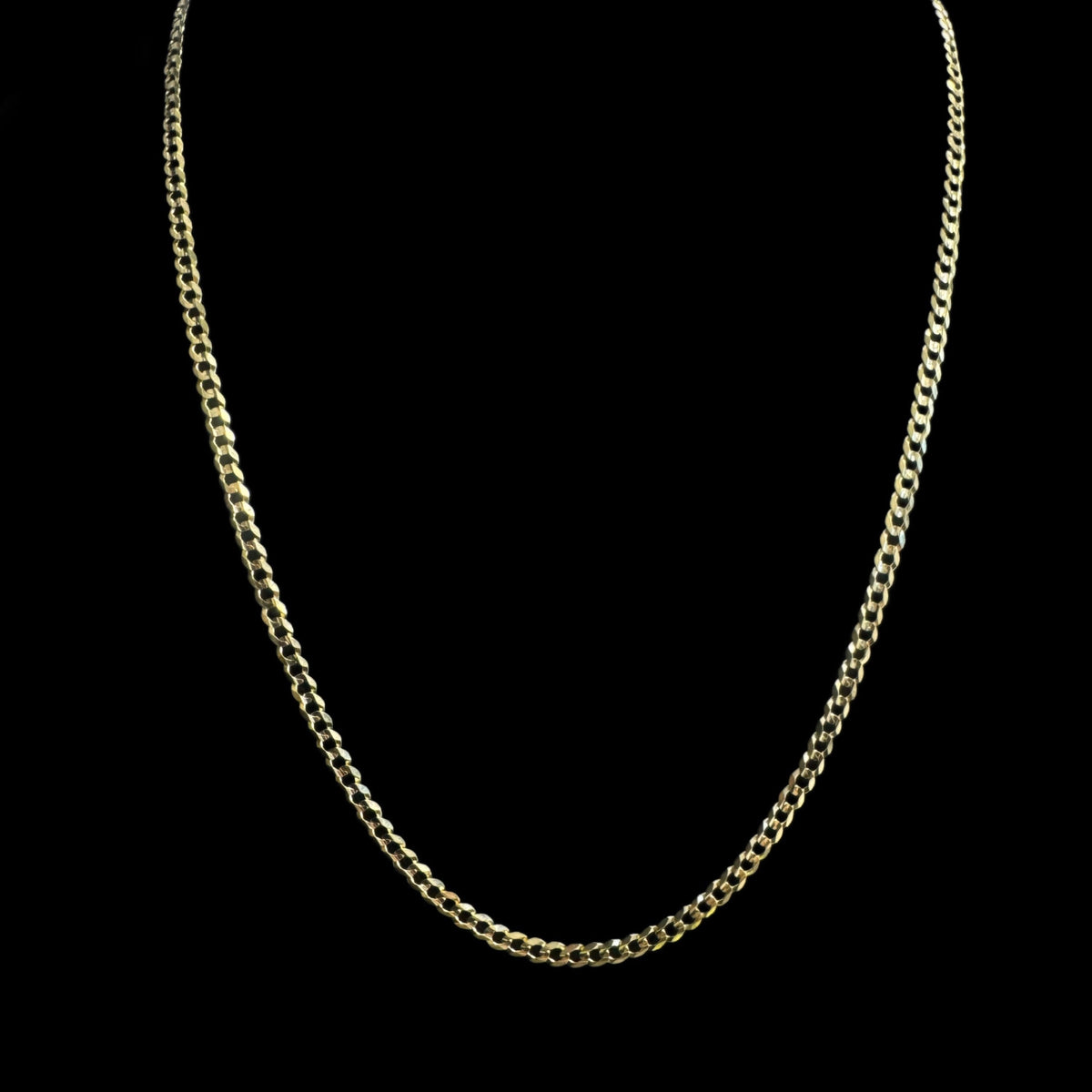14K GOLD SOLID CUBAN CHAIN (6GR 3.3MM 22")