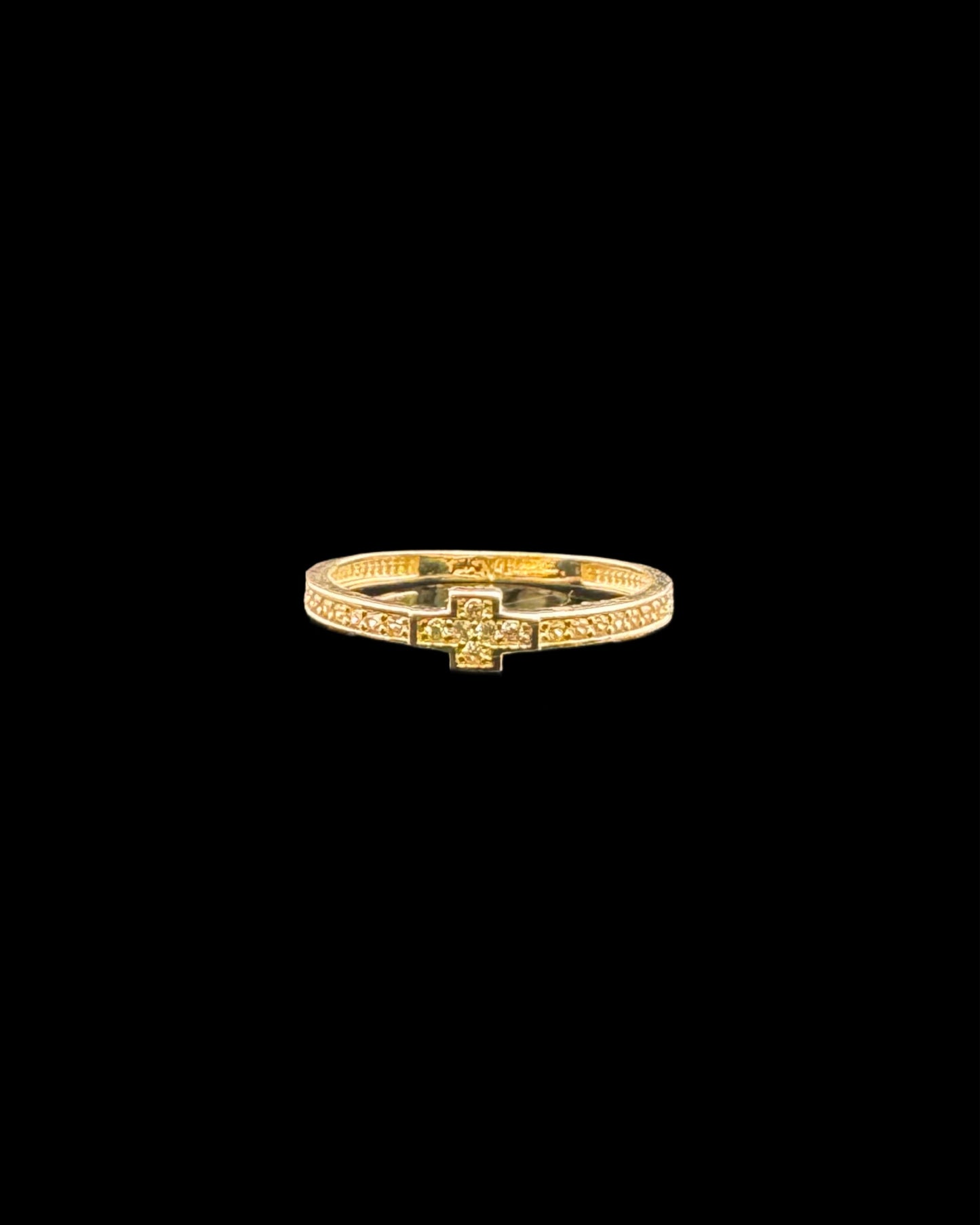 ANILLO CRUZ CZ 1.2GR 14K 7.5"