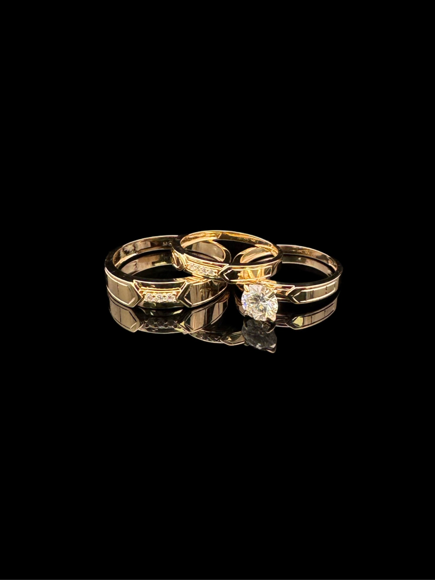 14K GOLD ENGAGEMENT MOISSANITE RING (8.2GR W9" M12")