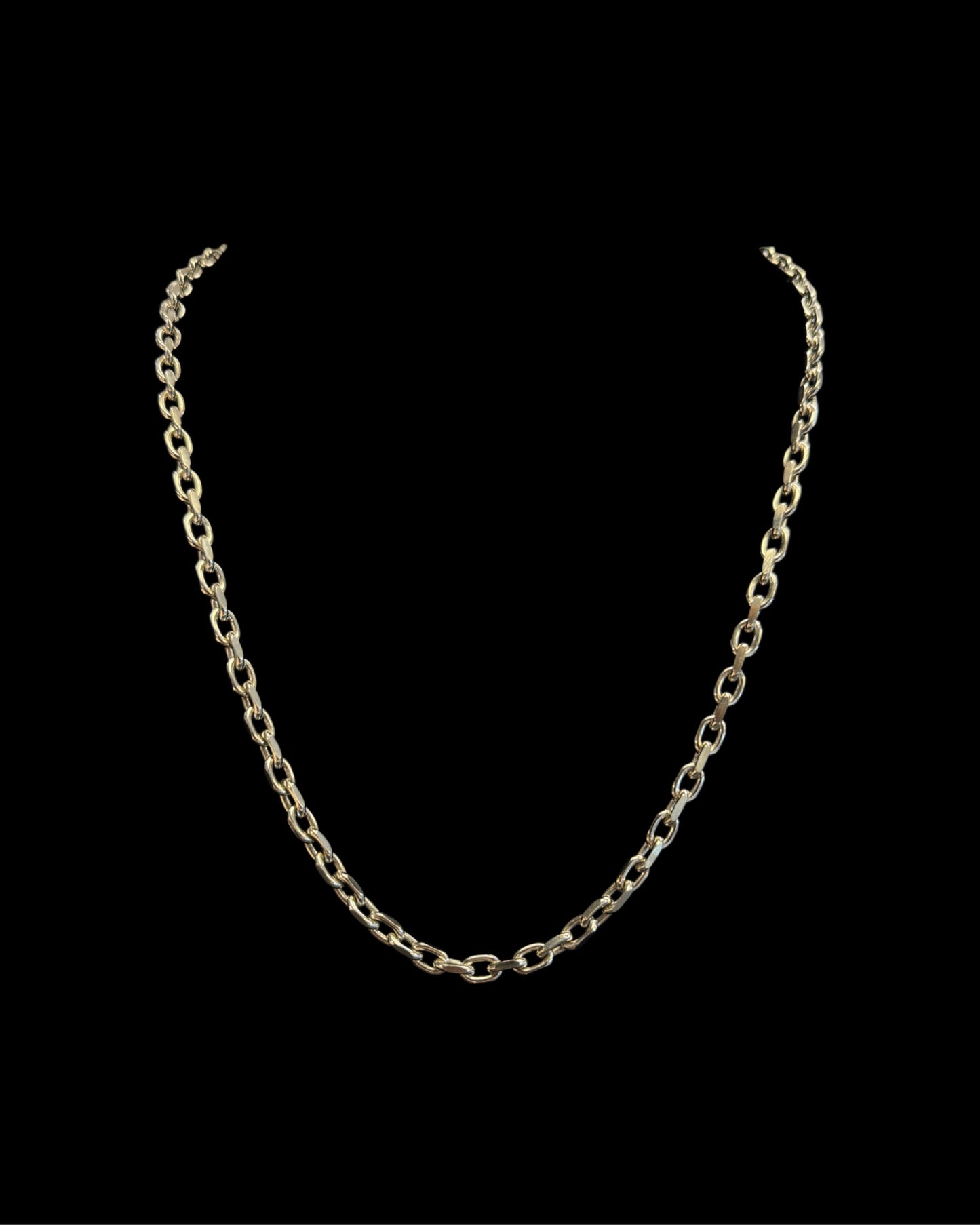 925 SILVER WHITE GOLD HM CHAIN (33.3GR 4.6MM 22")