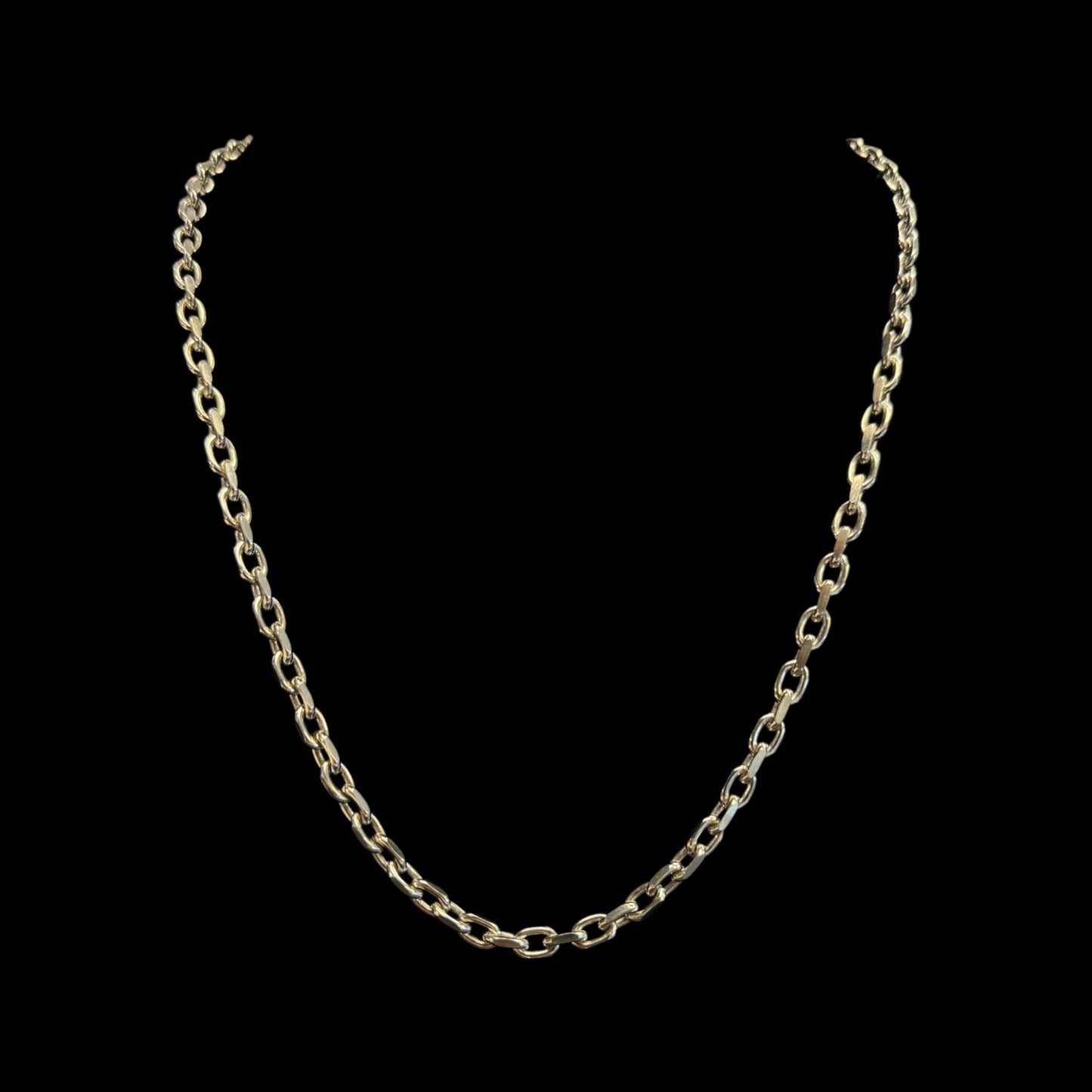 925 SILVER WHITE GOLD HM CHAIN (33.3GR 4.6MM 22")