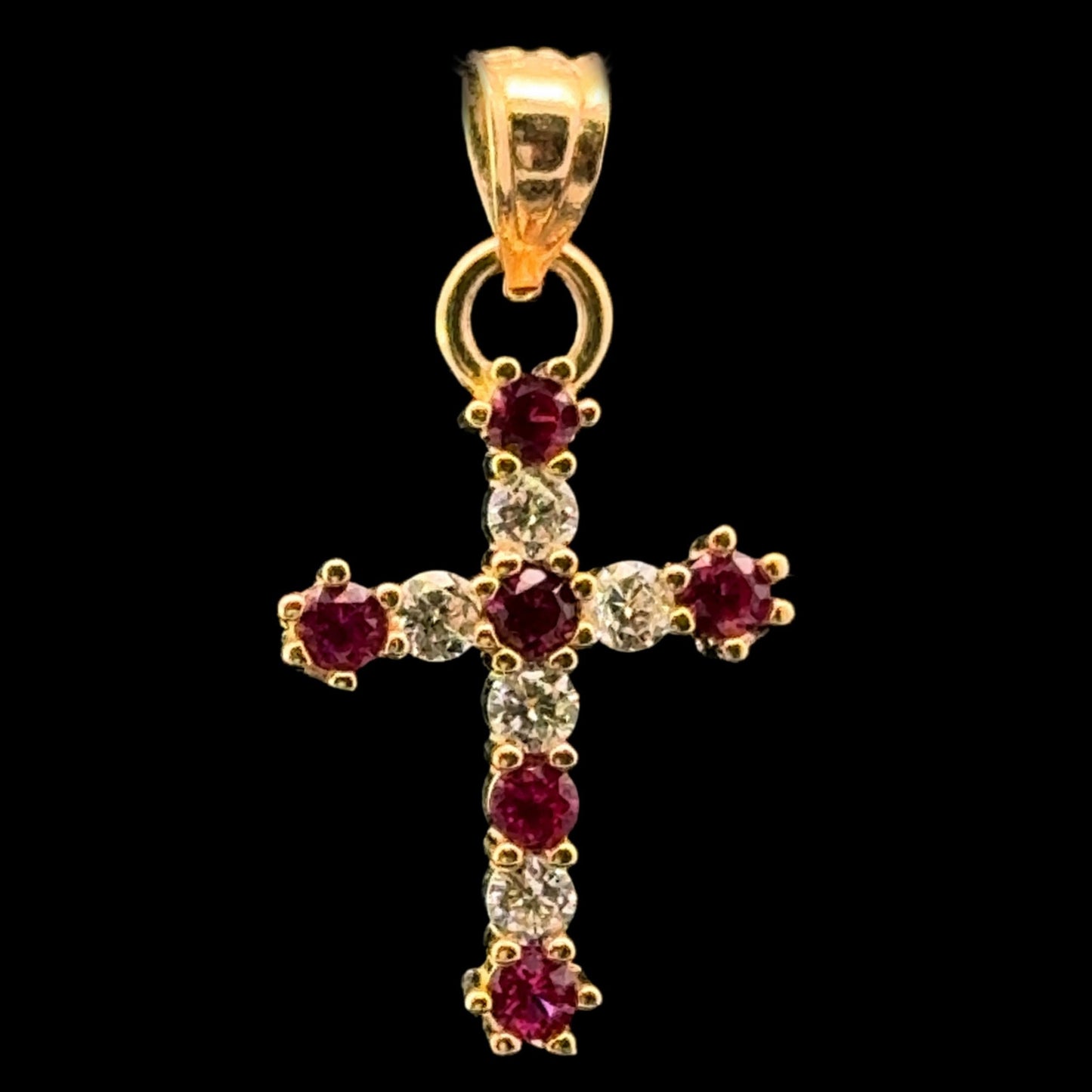 COLGANTE CRUZ PEQUEÑO CZ 1.3GR 14K