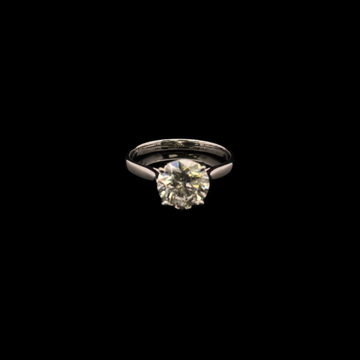 14K WHITE GOLD LAB DIAMOND ENGAGEMENT RING (2.2GR 0.585CT 6")