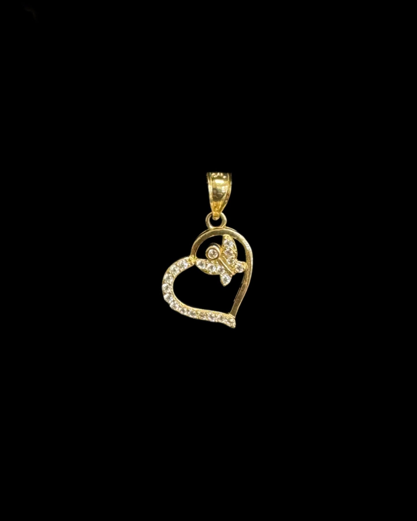 14K GOLD PENDANT CZ HEART (1.5GR)