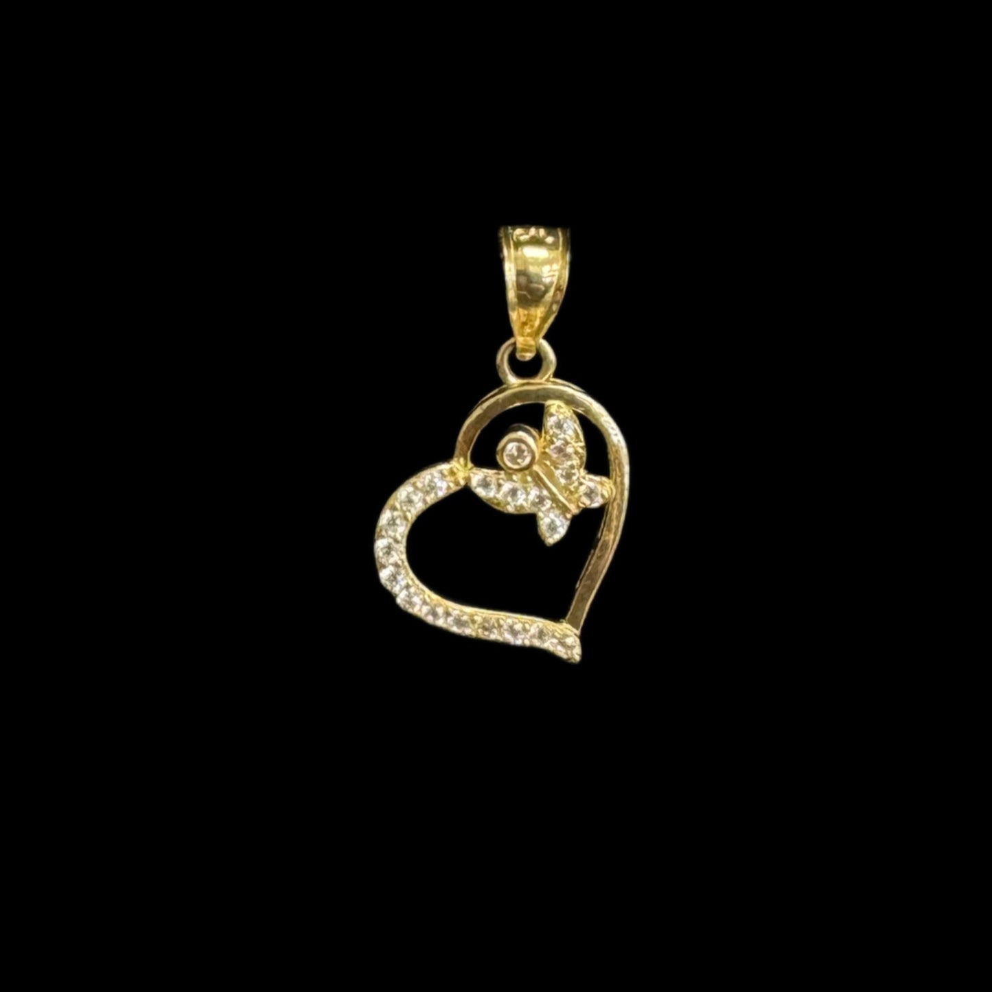14K GOLD PENDANT CZ HEART (1.5GR)