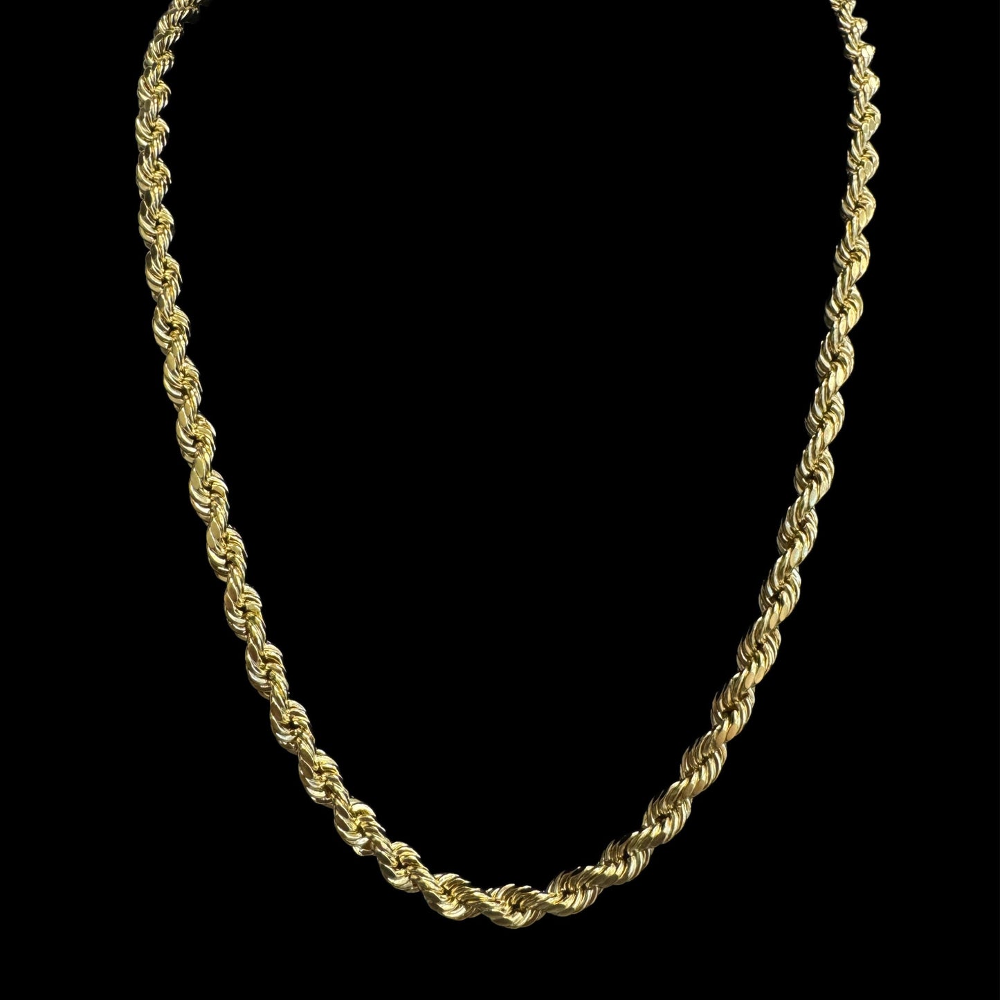 14K GOLD ROPE HOLLOW CHAIN (12.7GR 5.5MM 22")