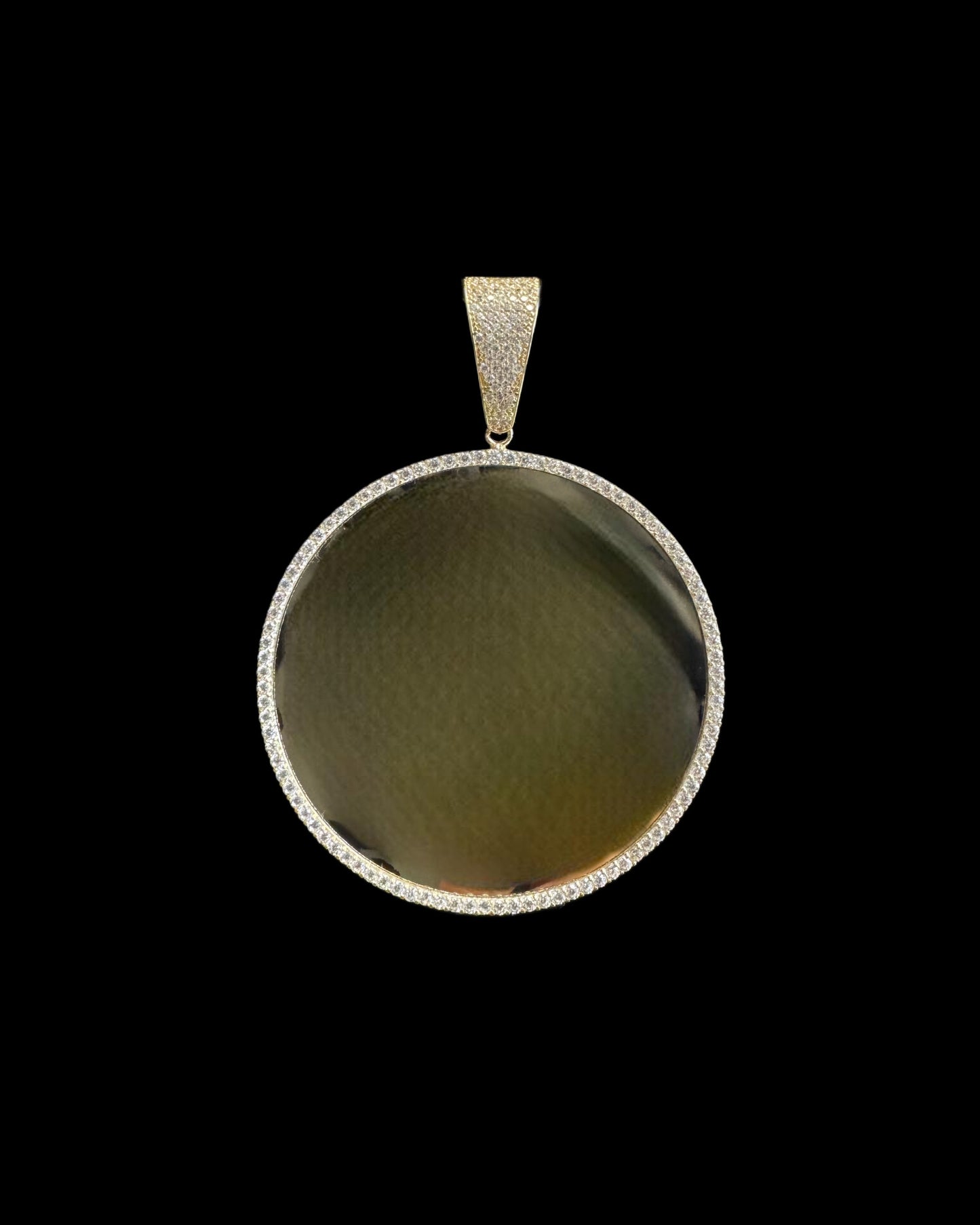 14K GOLD PICTURE PENDANT CZ (18.4GR)