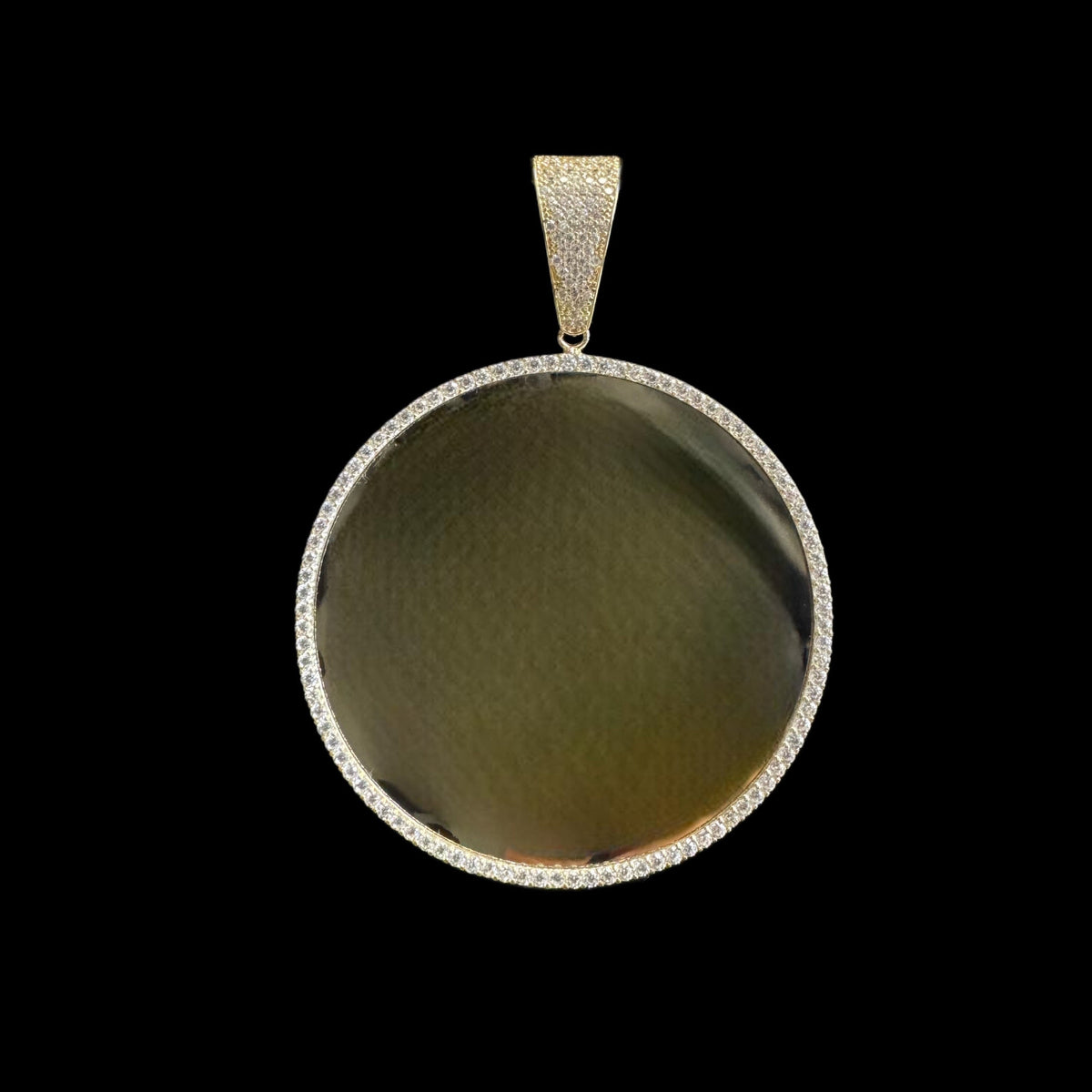 14K GOLD PICTURE PENDANT CZ (18.4GR)