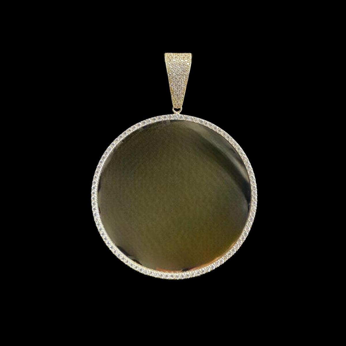 14K GOLD PICTURE PENDANT CZ (17.4GR)
