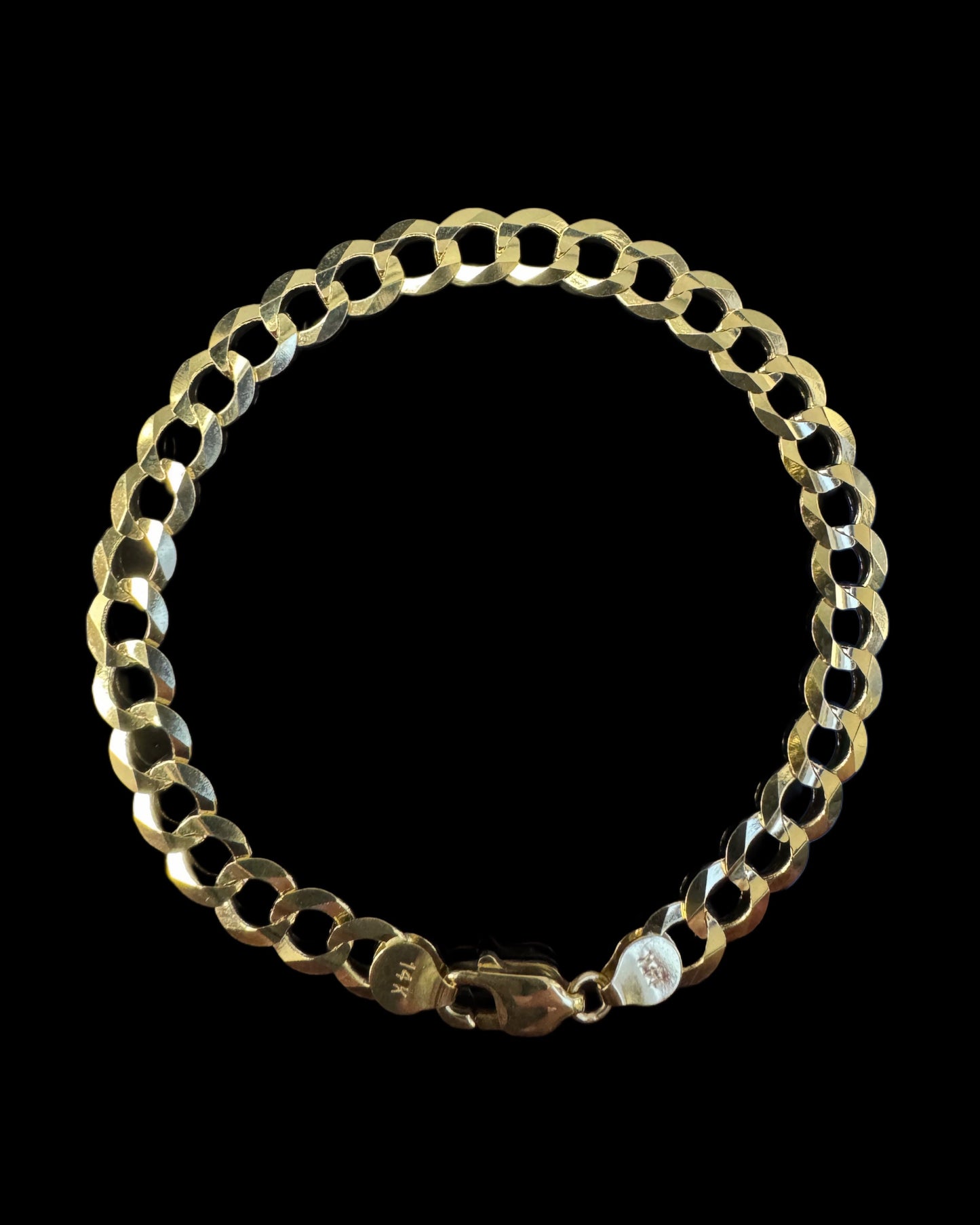 BRACELET CUBANO SOLIDO 10.5GR 7MM 14K 8"