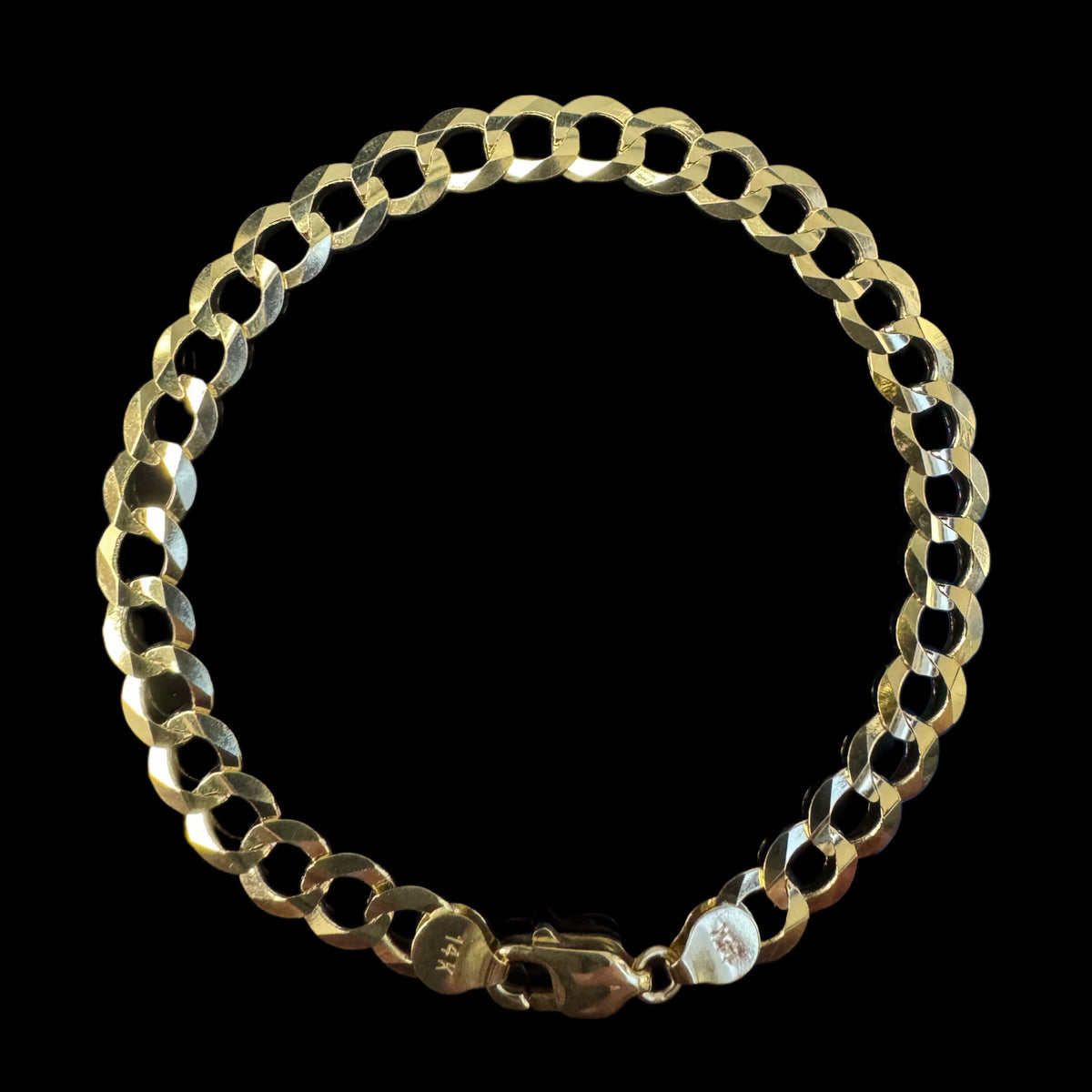 14K SOLID CUBAN BRACELET (10.5GR 7MM 8")