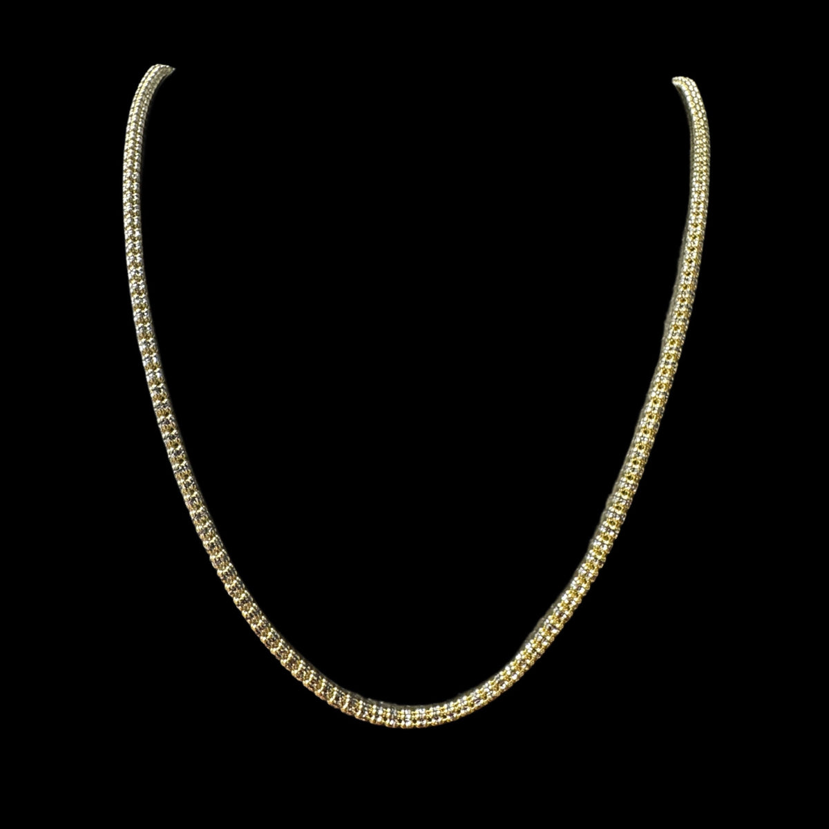 14K MOON ICE YELLOW CHAIN (17.9GR 3.4MM 22")